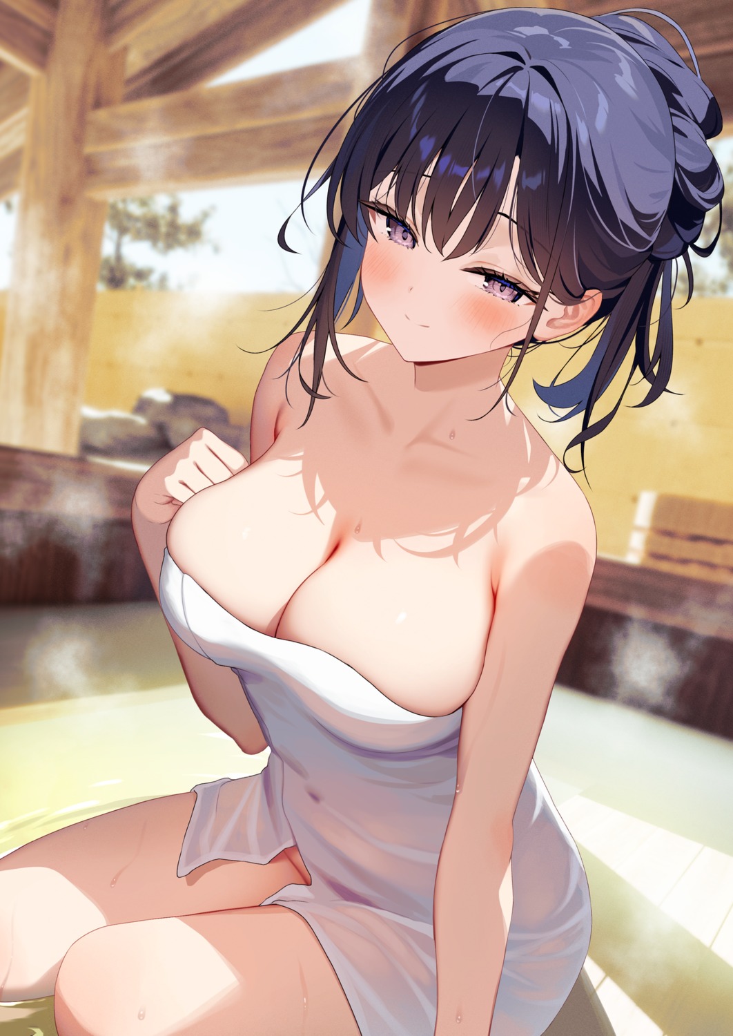 mintoaisu onsen see_through towel wet