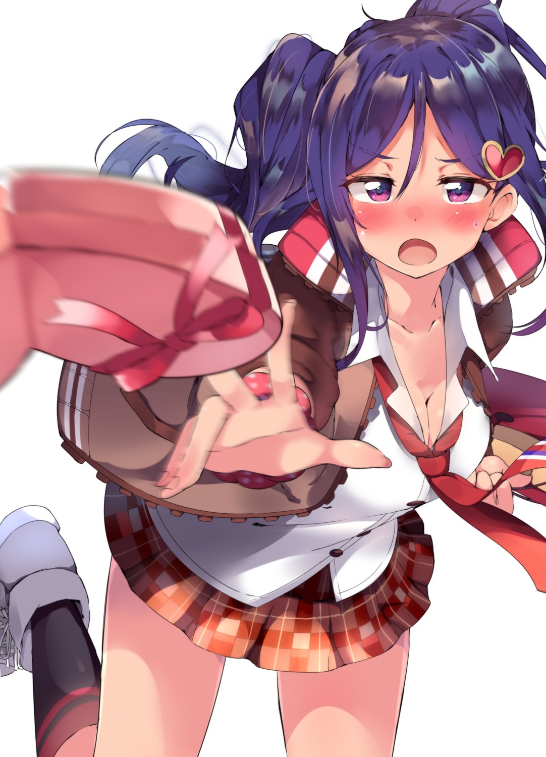 cleavage love_live!_sunshine!! matsuura_kanan popii seifuku valentine