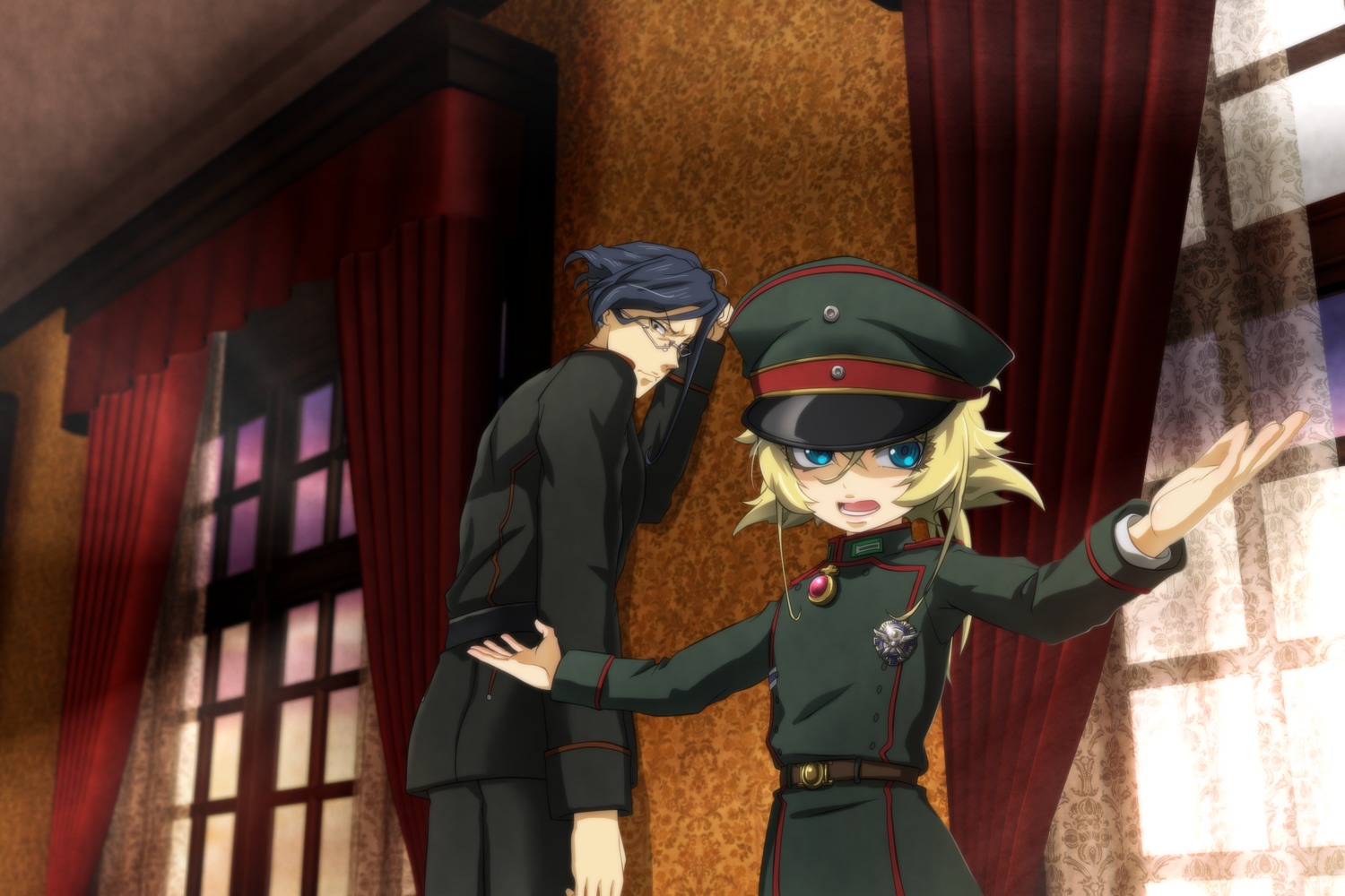 erich_von_rerugen genya_(genya67) megane tanya_degurechaff uniform youjo_senki