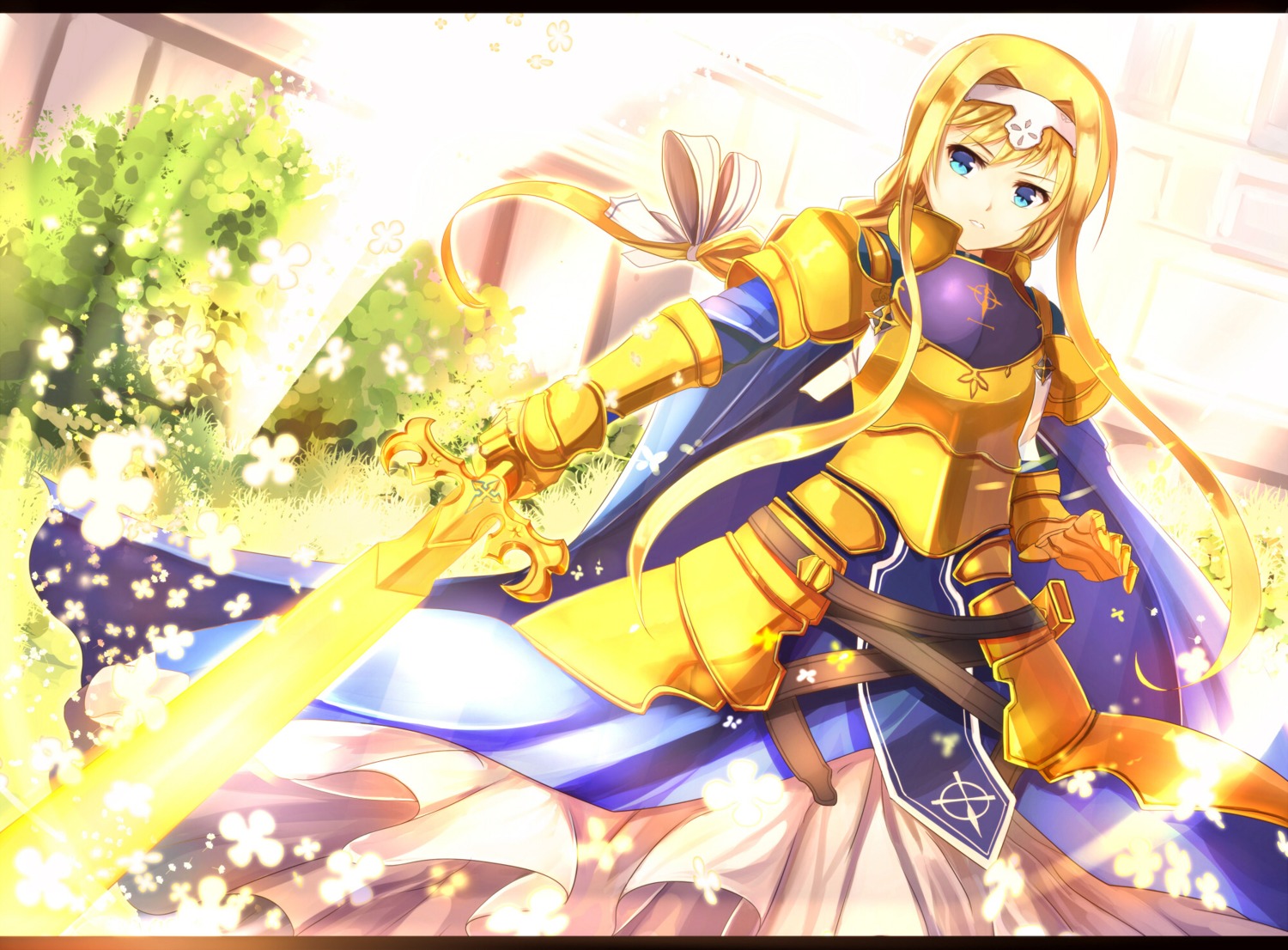 alice_zuberg armor sakura_ani sword sword_art_online sword_art_online_alicization