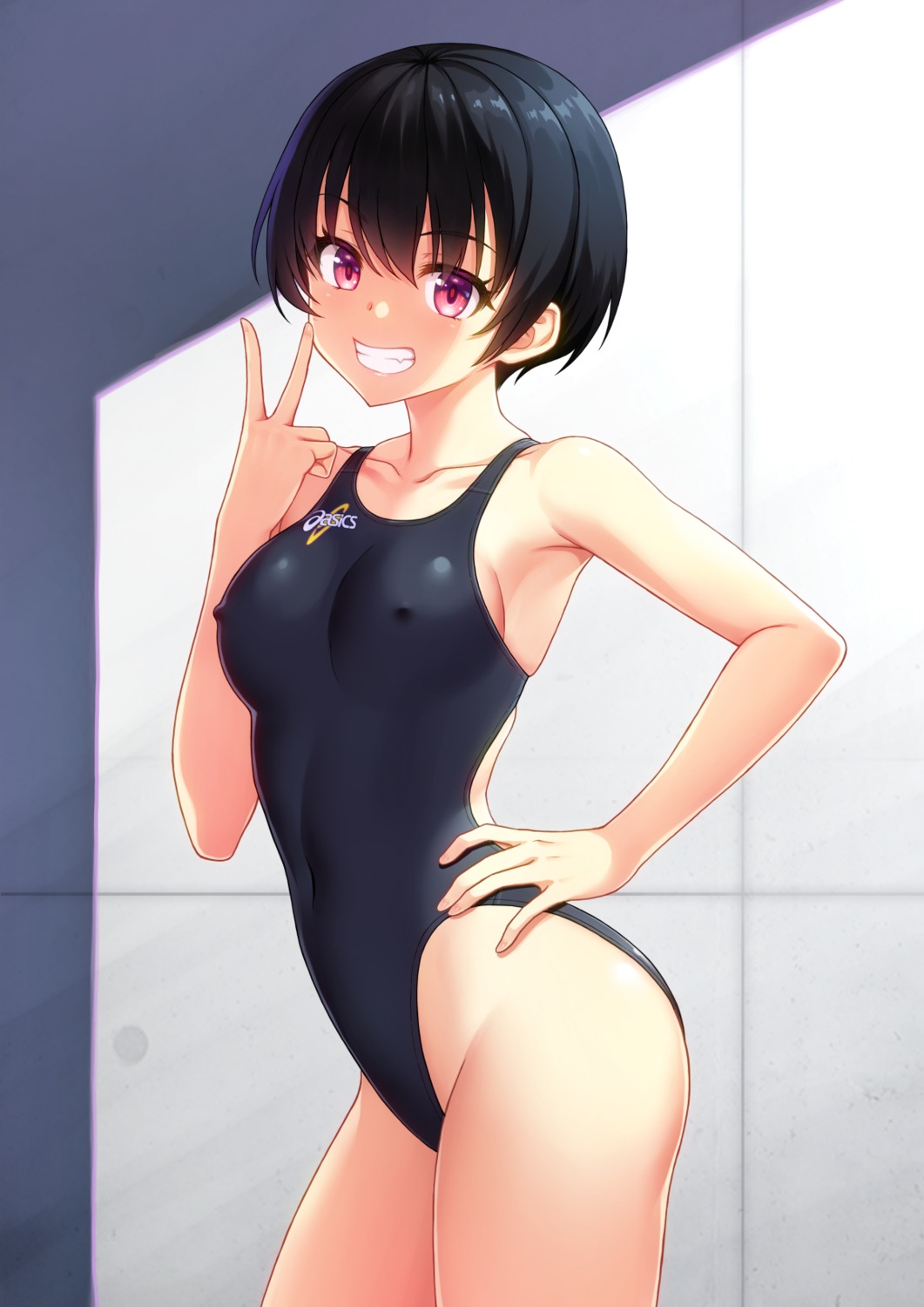 erect_nipples kuri_(kurigohan) swimsuits