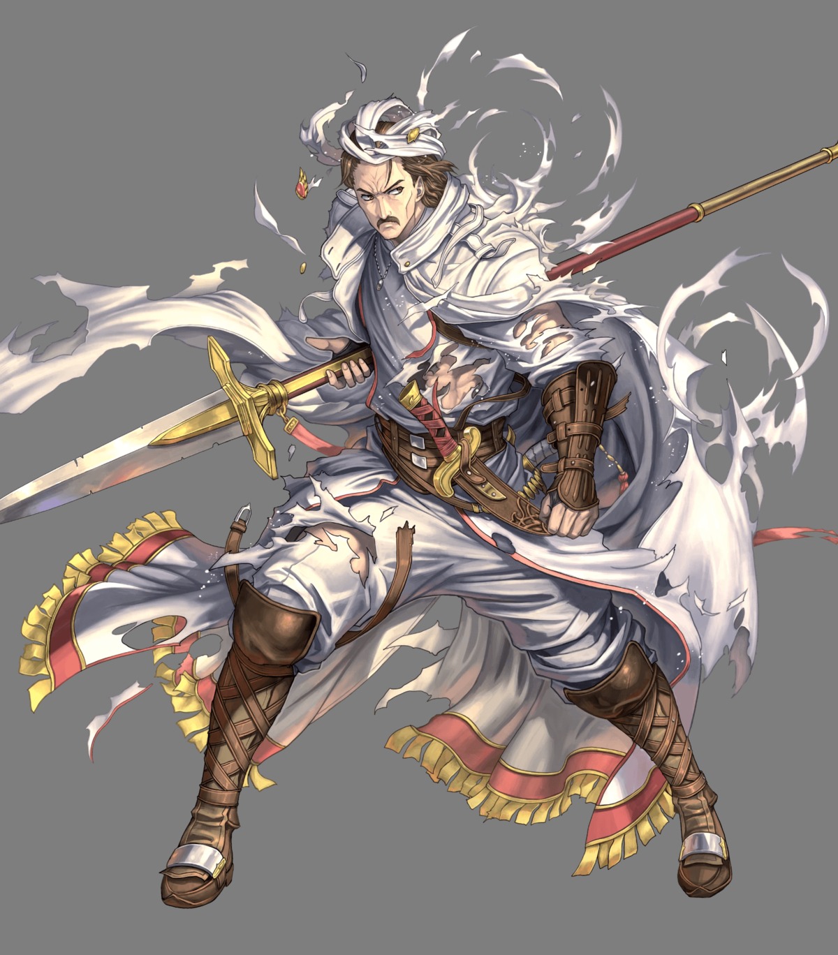 fire_emblem fire_emblem:_shin_monshou_no_nazo hardin izuka_daisuke nintendo sword torn_clothes weapon