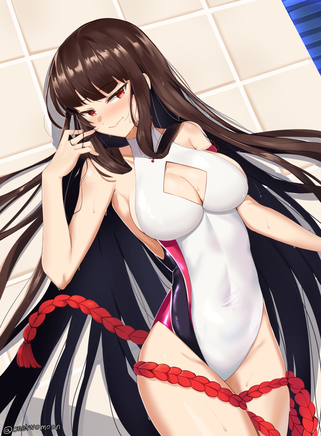 cleavage counter:side swimsuits twomoon yen_sing_(counter_side)