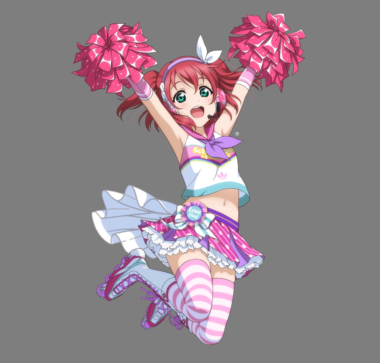 cheerleader headphones kurosawa_ruby love_live!_sunshine!! tagme thighhighs transparent_png