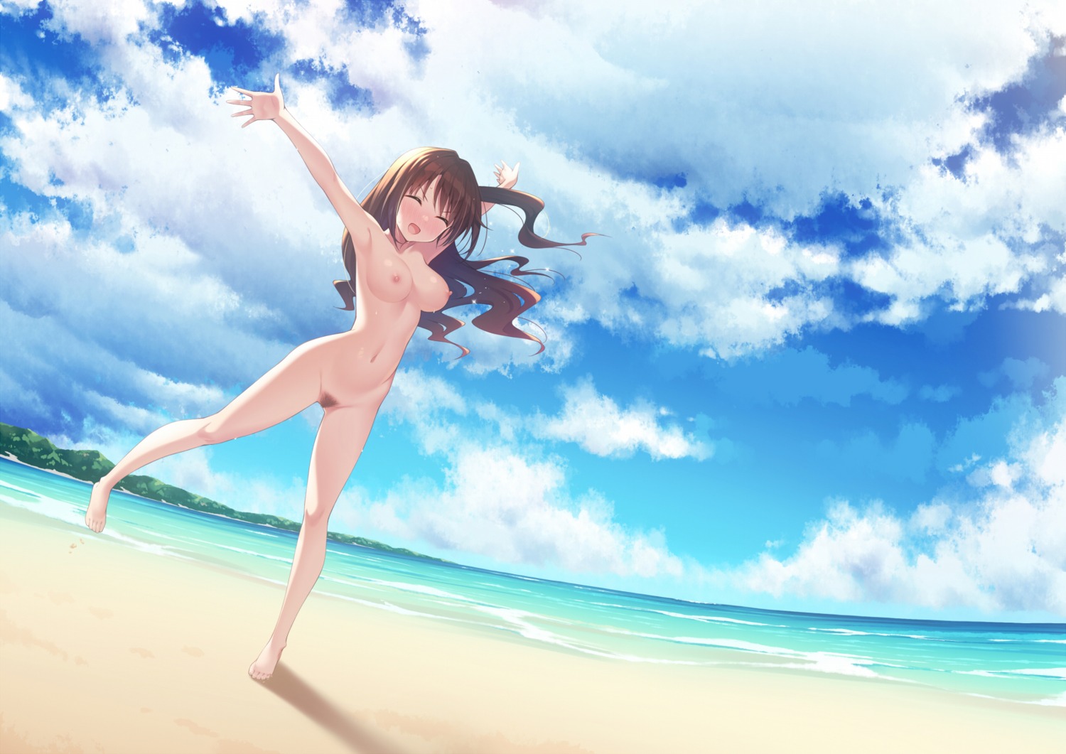 kazuma_(kazumav) naked nipples pubic_hair shimamura_uzuki the_idolm@ster the_idolm@ster_cinderella_girls