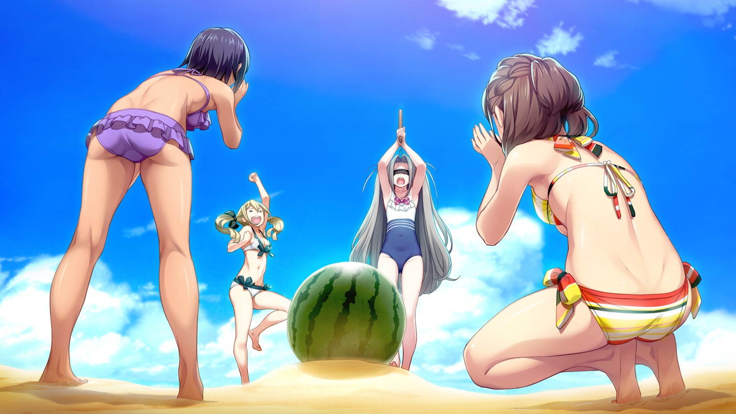 airi_(robotics;notes) ass bikini cleavage daitoku_junna fukuda_tomonori game_cg koujiro_frau mages. robotics;notes senomiya_akiho swimsuits