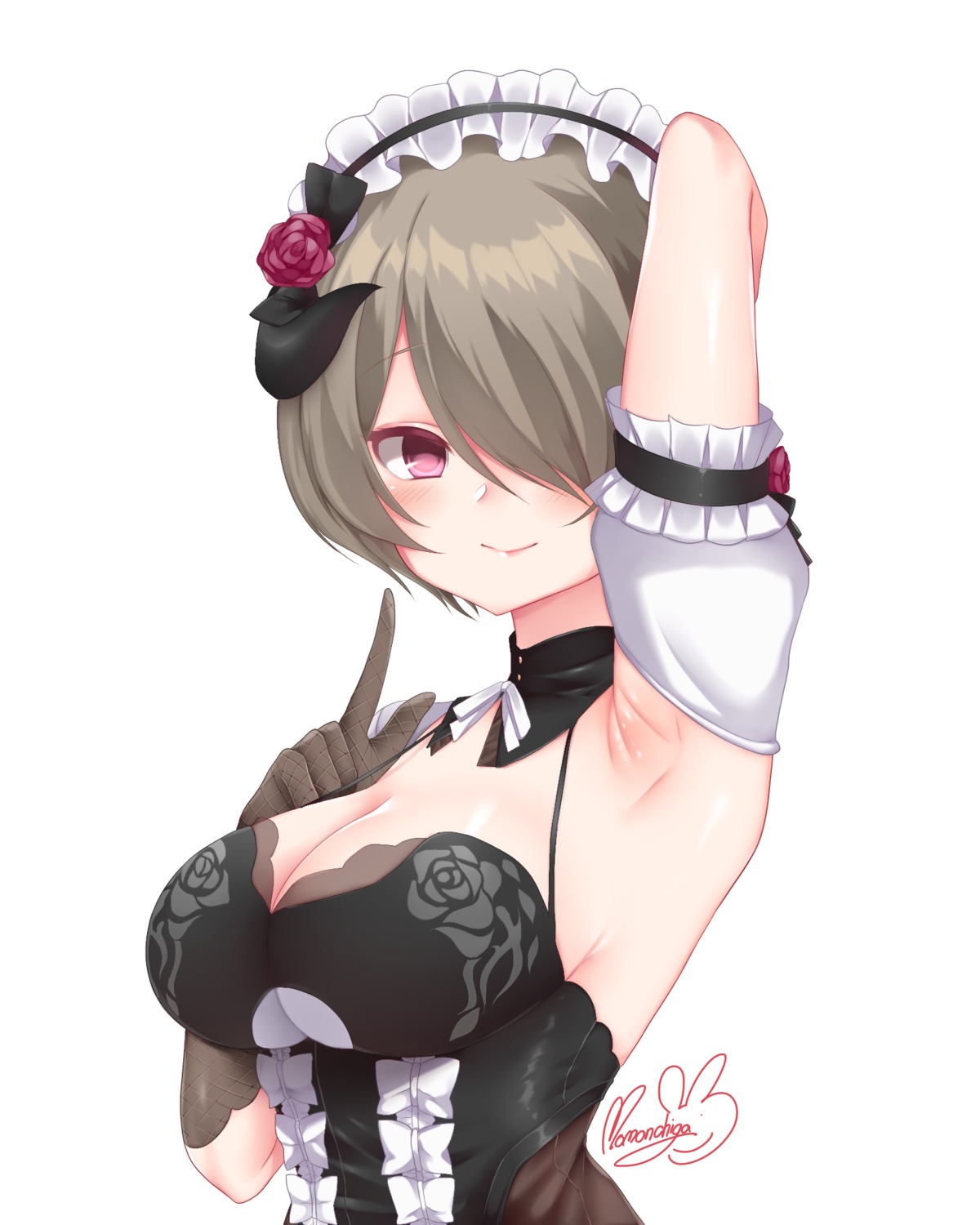 benghuai_xueyuan cleavage honkai_impact horns maid rita_rossweisse tagme