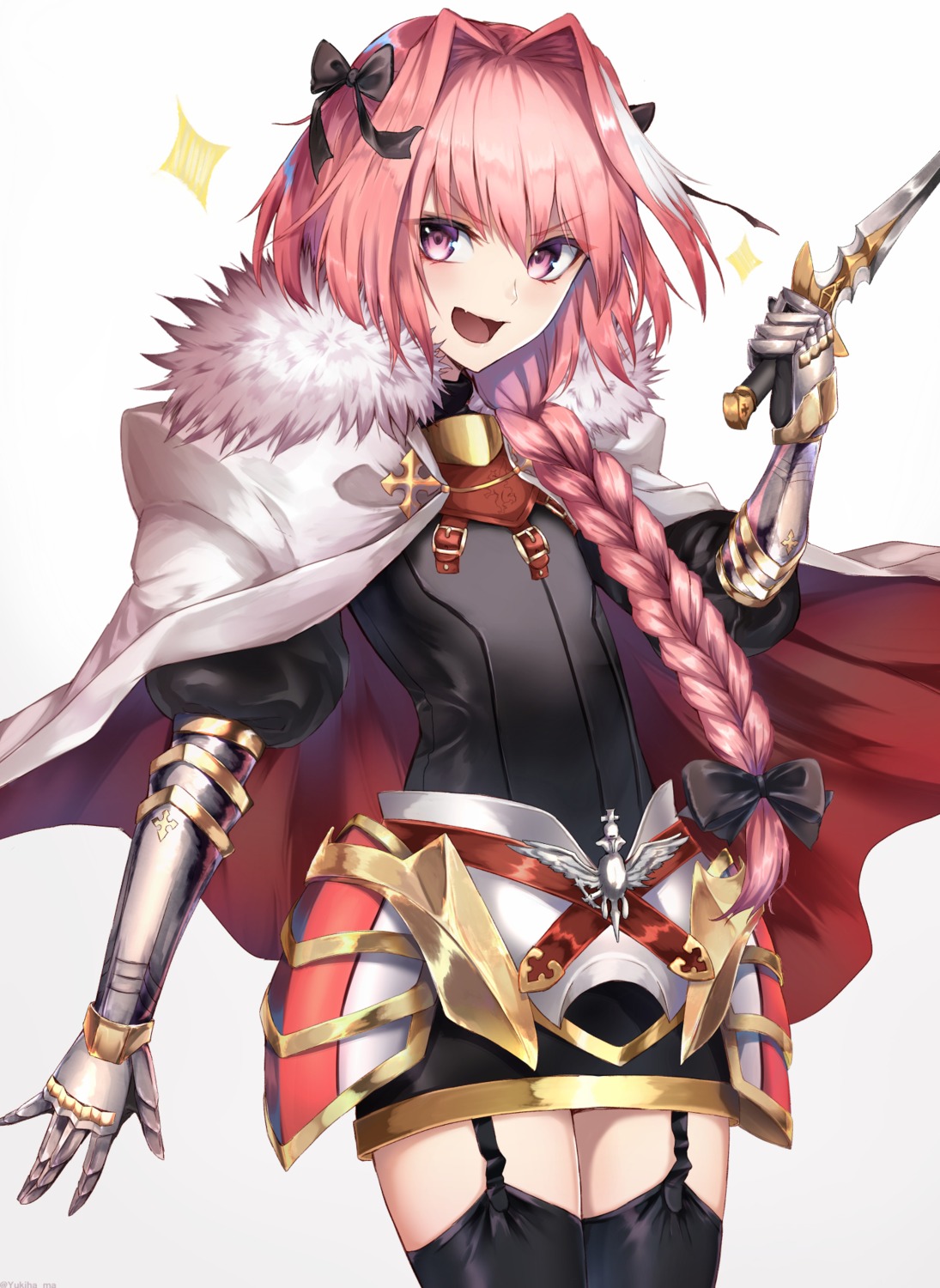 armor astolfo_(fate) fate/apocrypha fate/grand_order fate/stay_night stockings sword thighhighs trap yukihama