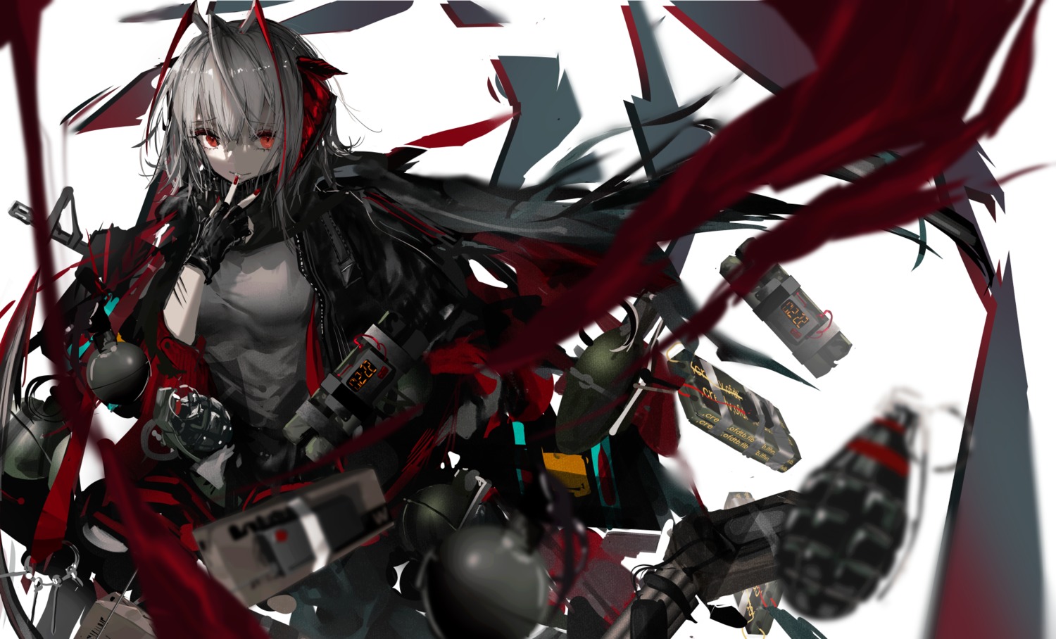 arknights gun horns naruwe w_(arknights)