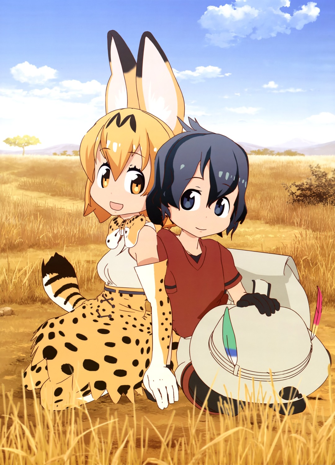 animal_ears kaban_(kemono_friends) kemono_friends pantyhose serval tail