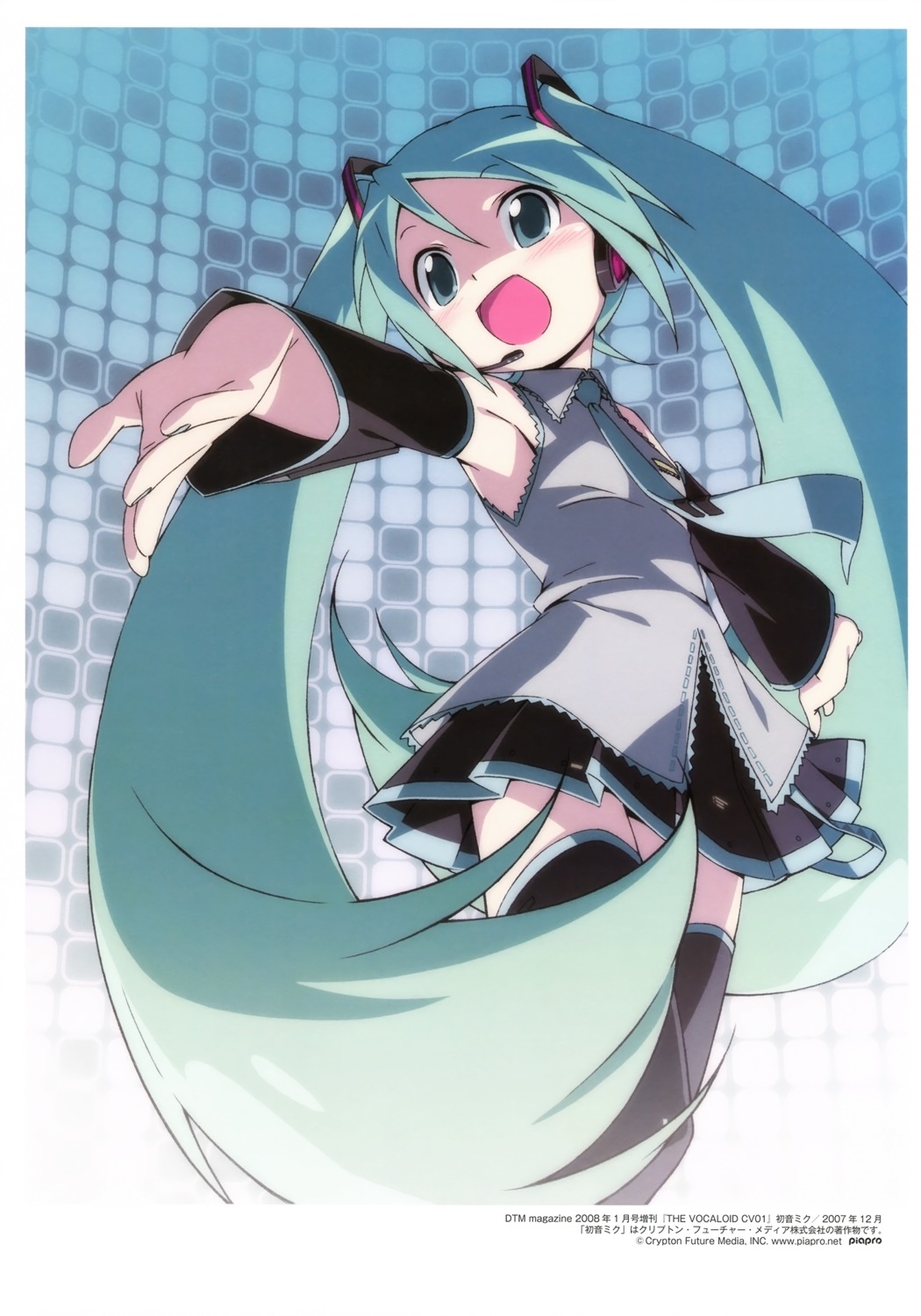 hatsune_miku headphones kanzaki_hiro thighhighs vocaloid