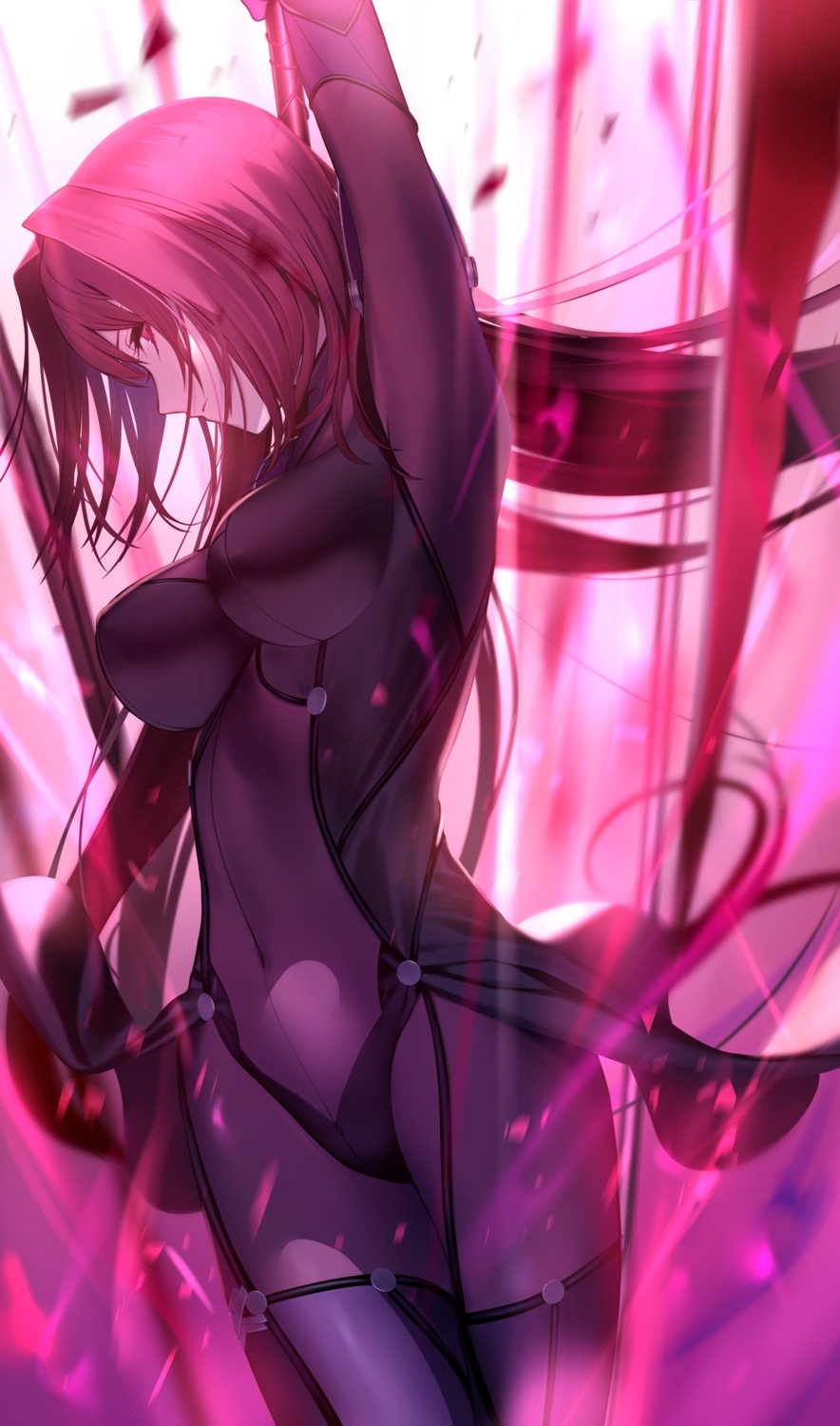 artist_revision bodysuit fate/grand_order mashima_saki_(mashimasa) scathach_(fate/grand_order) weapon