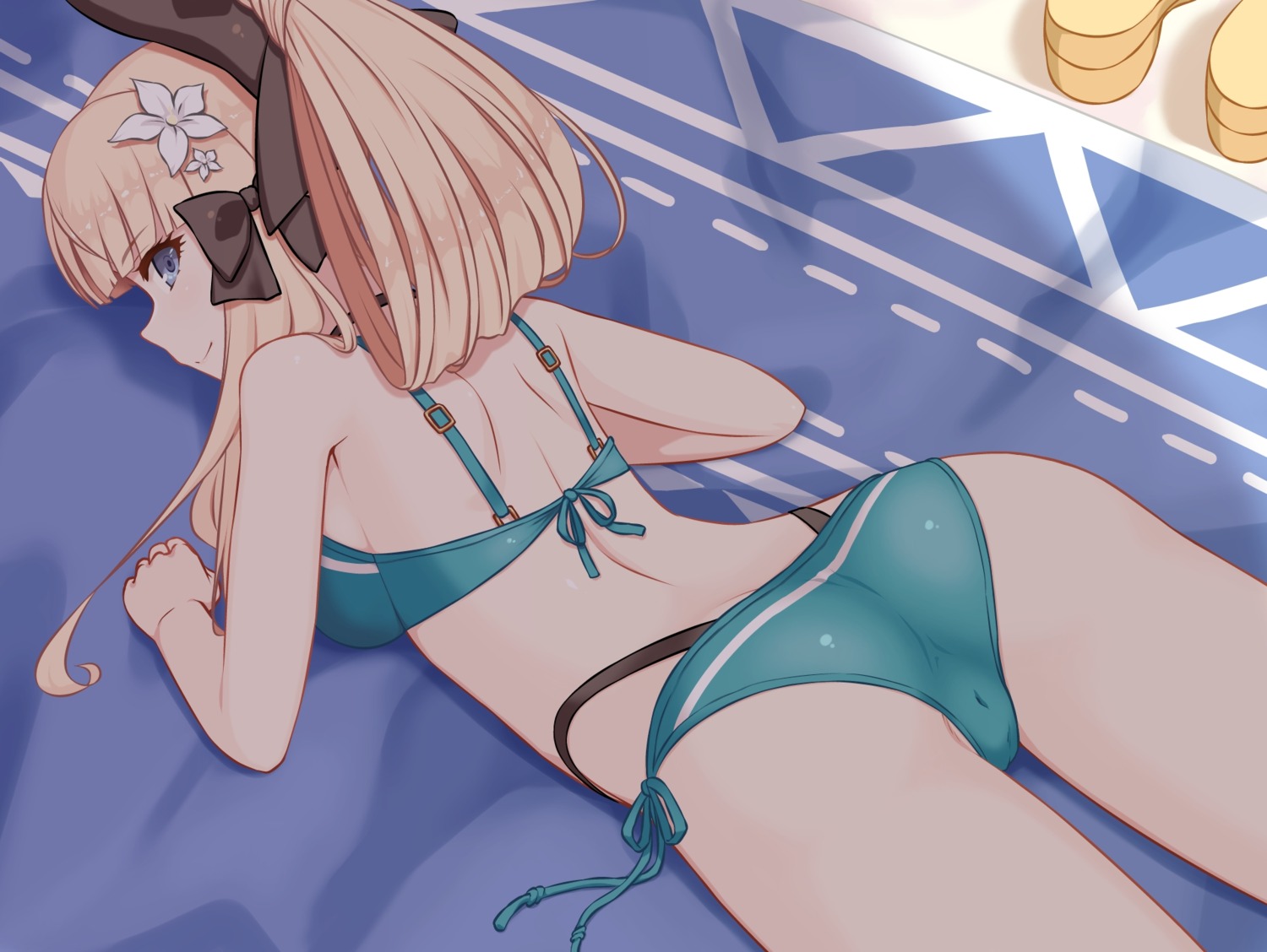 ass bikini cameltoe hou_(hachiyou) princess_connect princess_connect!_re:dive sasaki_saren swimsuits