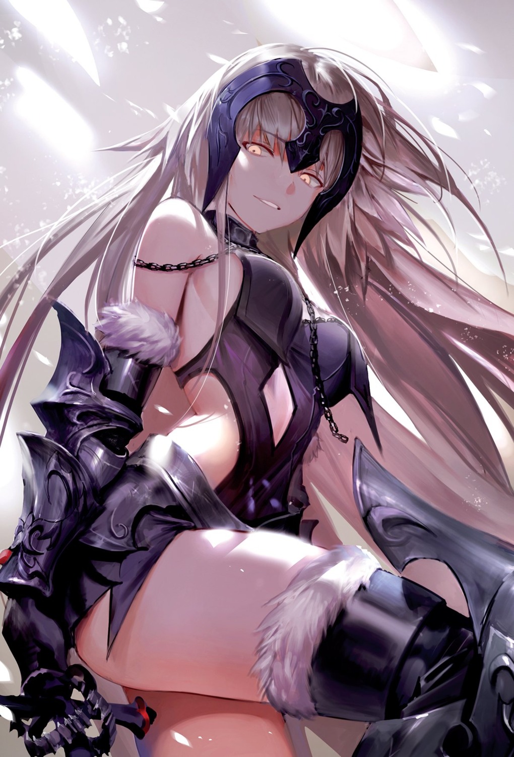 armor fate/grand_order jeanne_d'arc jeanne_d'arc_(alter)_(fate) shycocoa sword thighhighs
