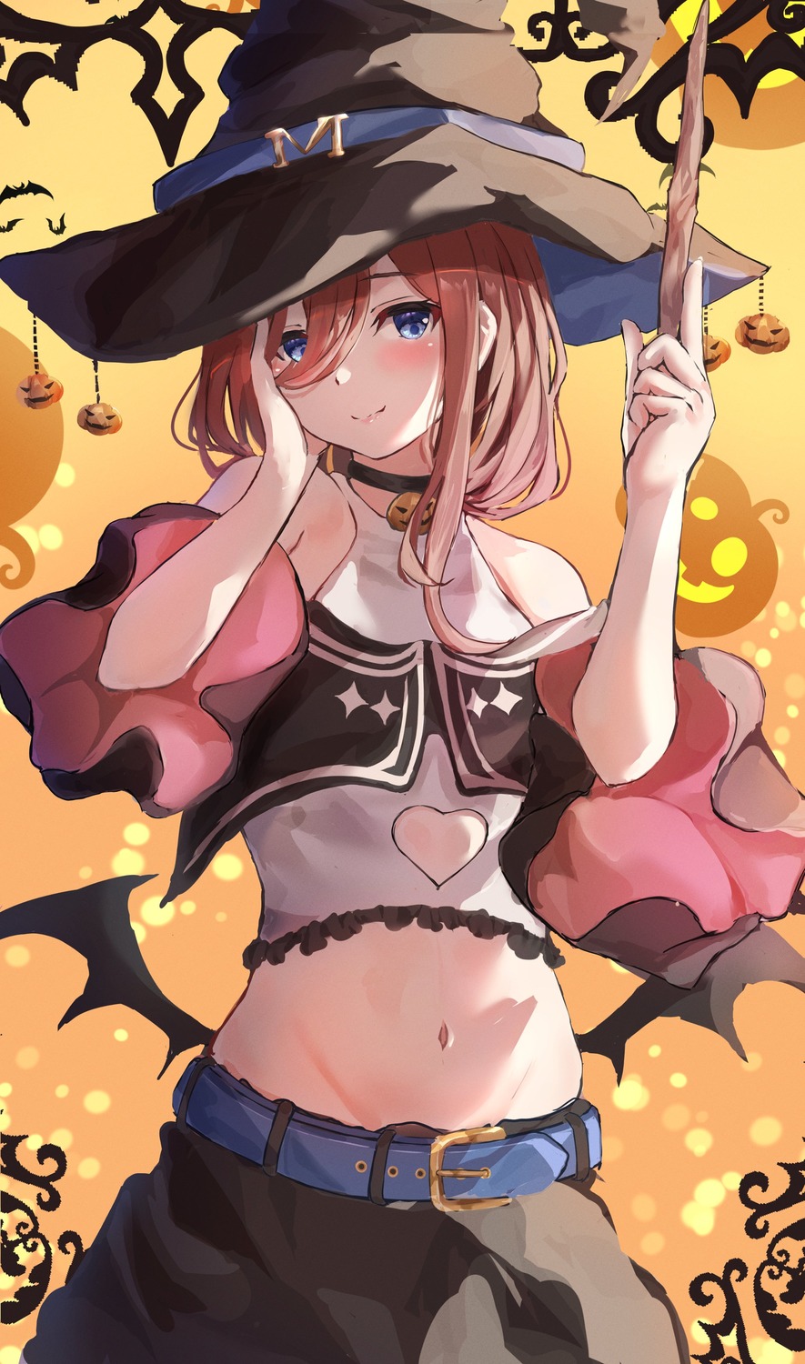 5-toubun_no_hanayome halloween nakano_miku raikun_raikun tagme weapon wings witch