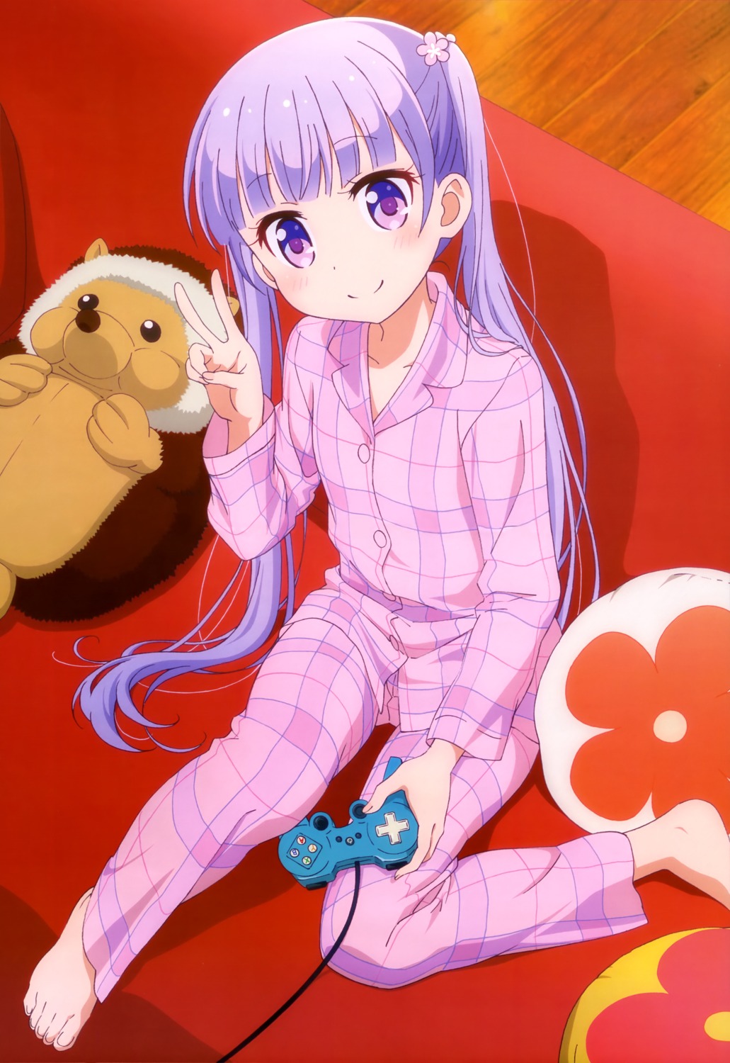 kubo_mariko new_game! pajama suzukaze_aoba