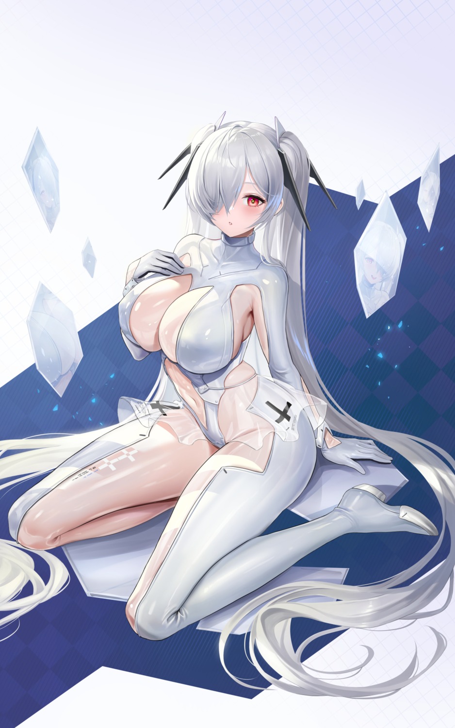 bodysuit cinderella_(nikke) goddess_of_victory:_nikke no_bra see_through yuen