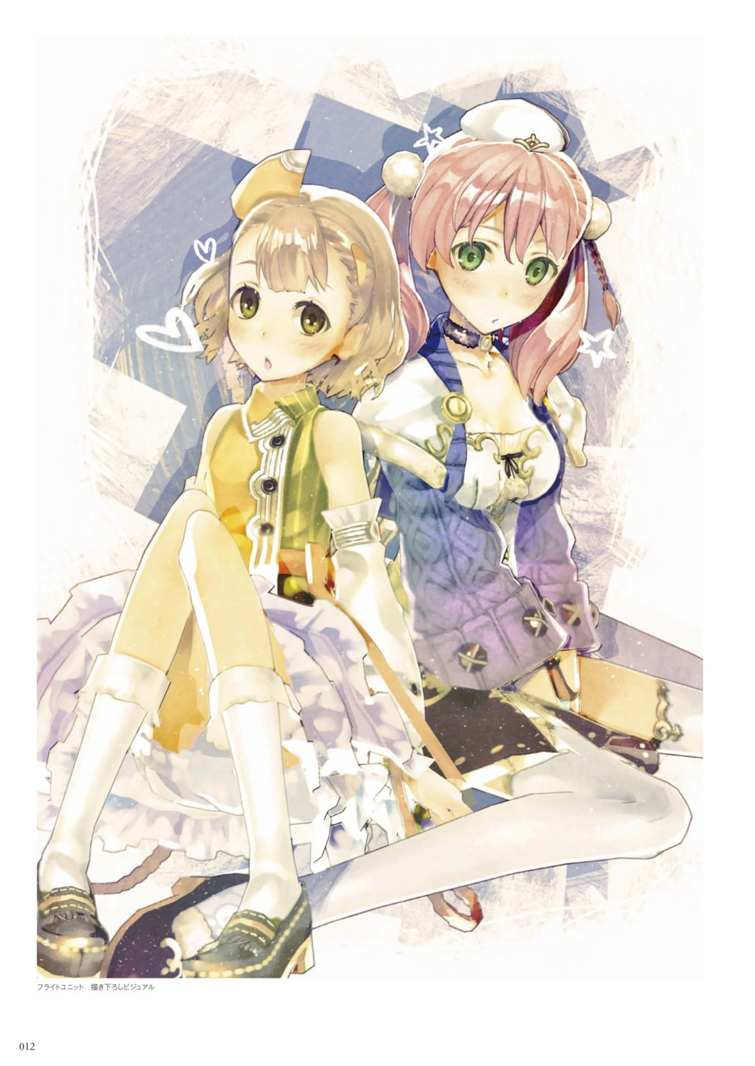 atelier atelier_escha_&_logy cleavage digital_version escha_malier hidari jpeg_artifacts koei_tecmo lucille_ernella thighhighs