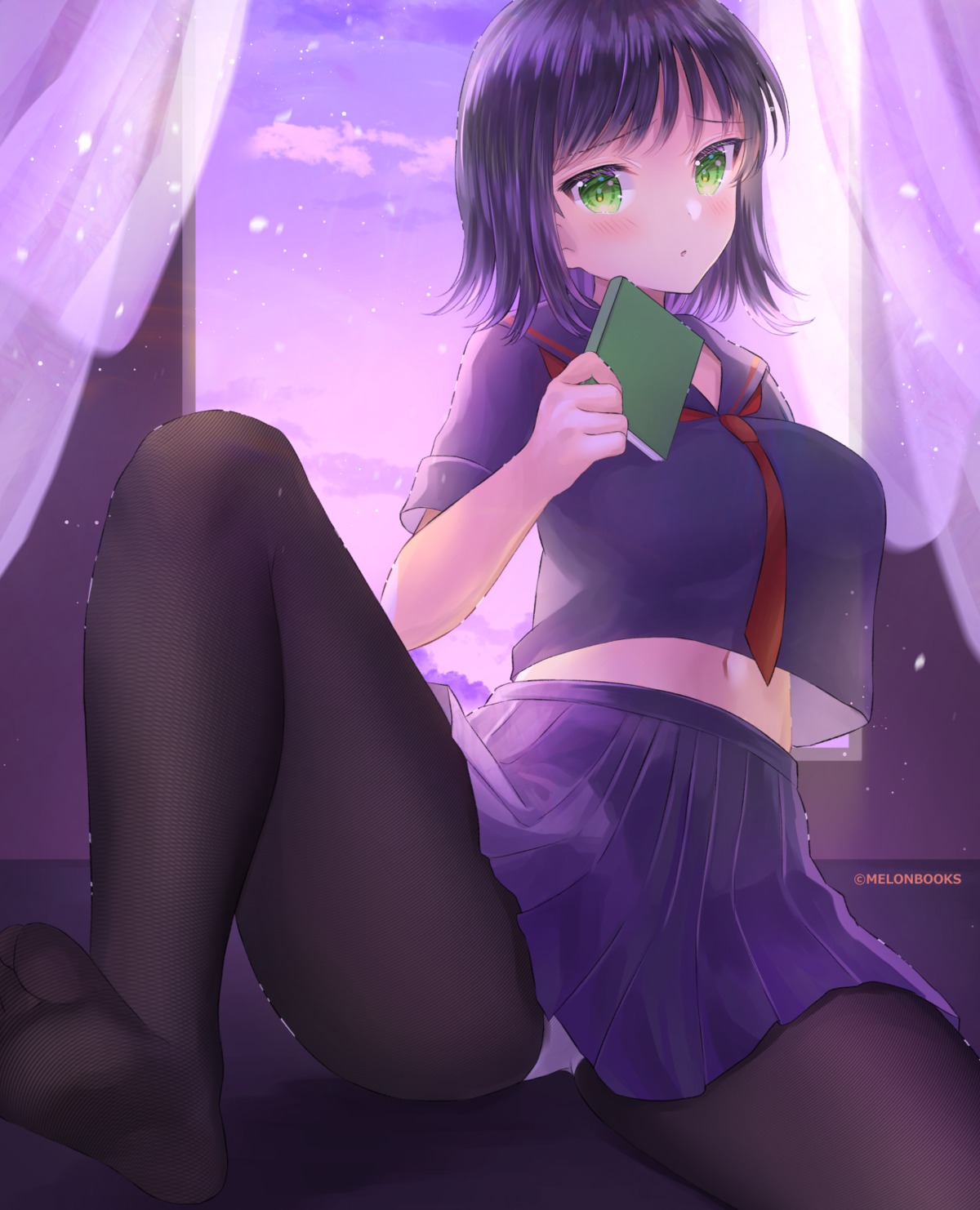 feet fujimori_shiki pantsu pantyhose seifuku skirt_lift