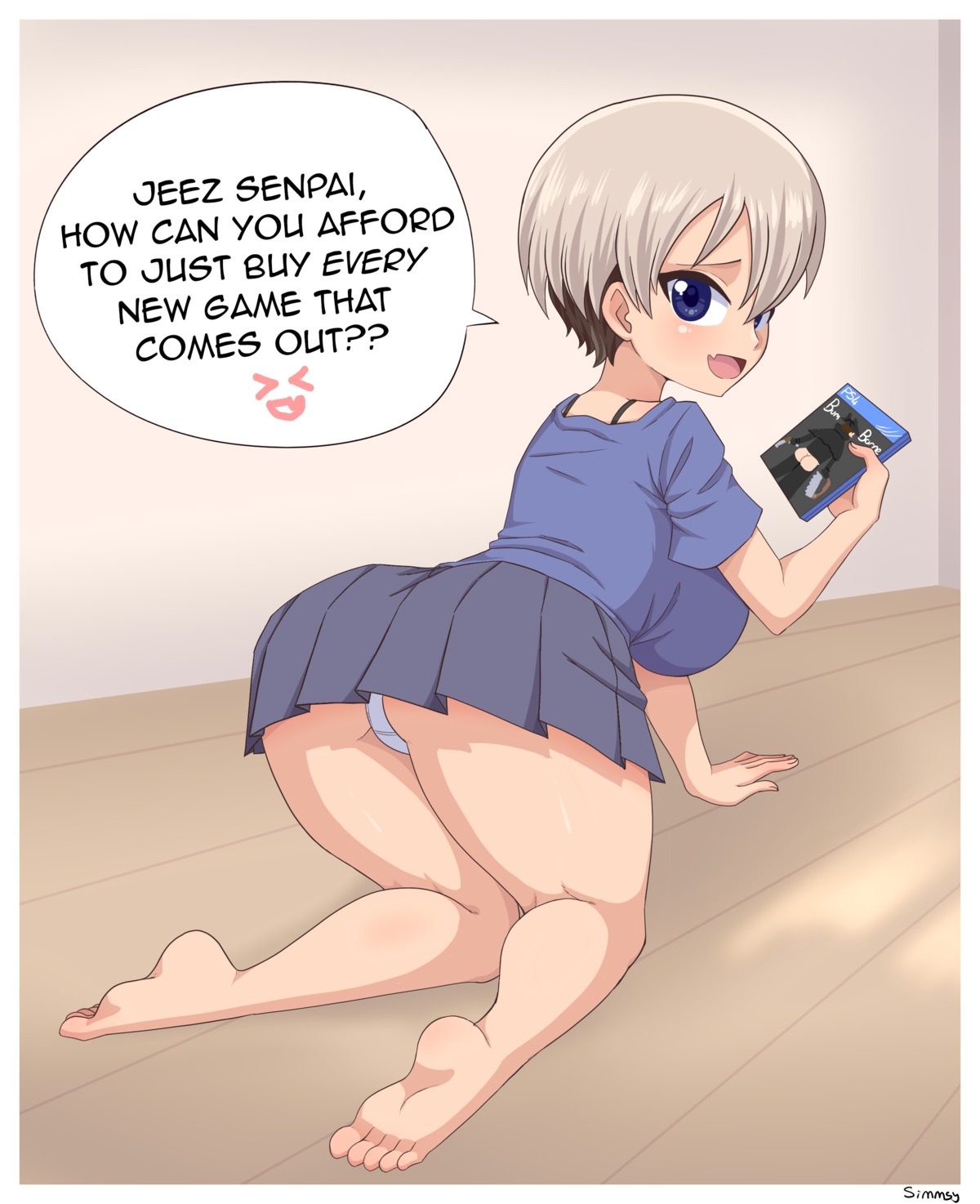 ass feet pantsu simmsyboy skirt_lift uzaki-chan_wa_asobi_tai! uzaki_hana