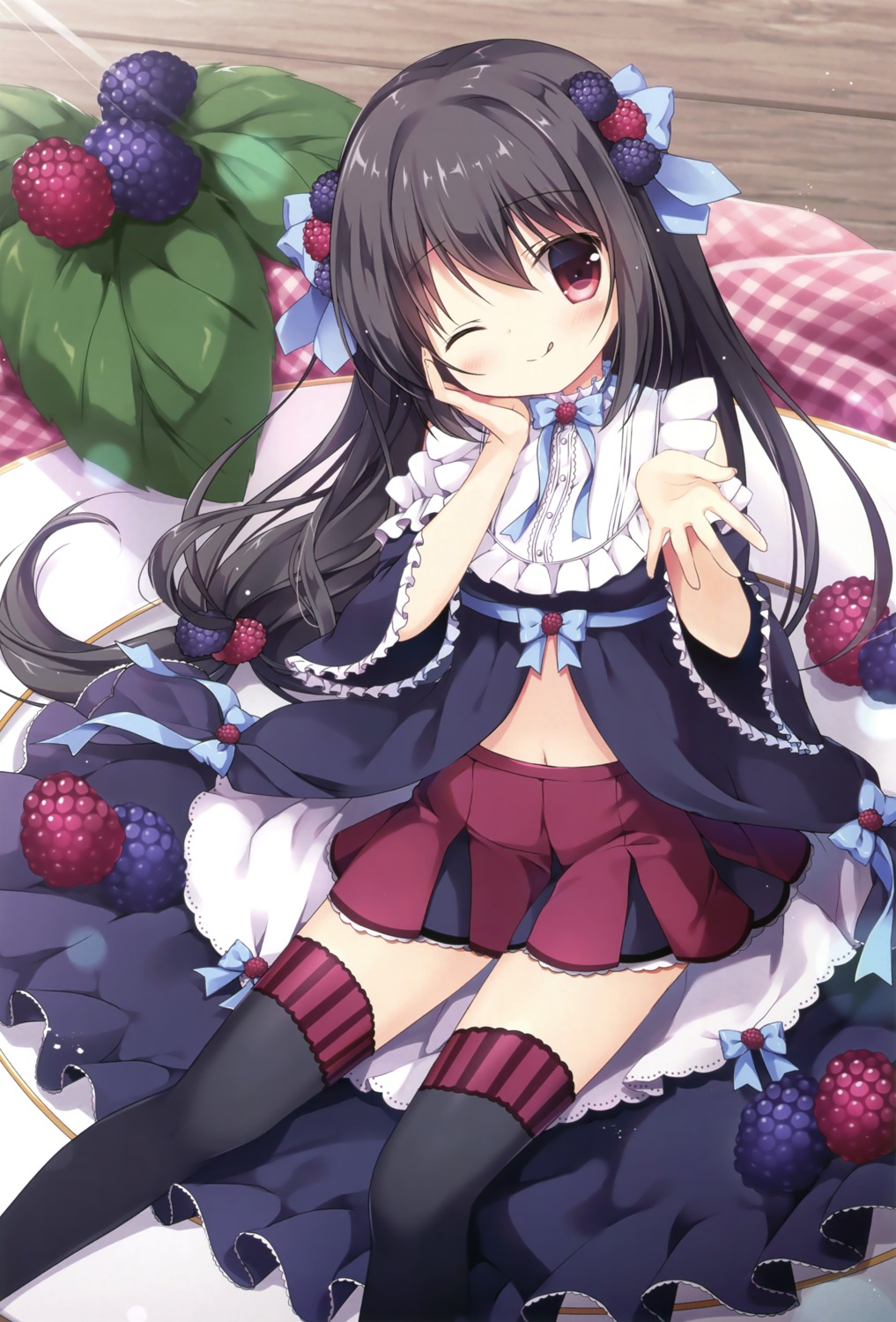 blackberry-chan dress melonbooks miyasaka_naco thighhighs