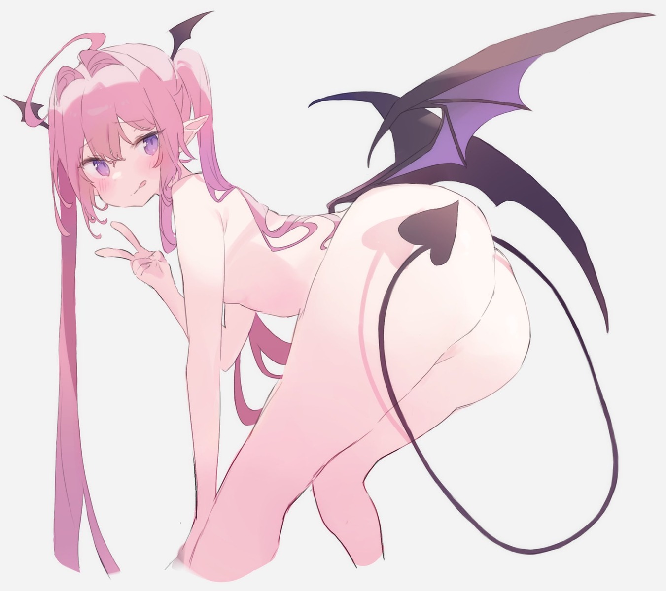 ass devil naked o_(jshn3457) pointy_ears tail wings