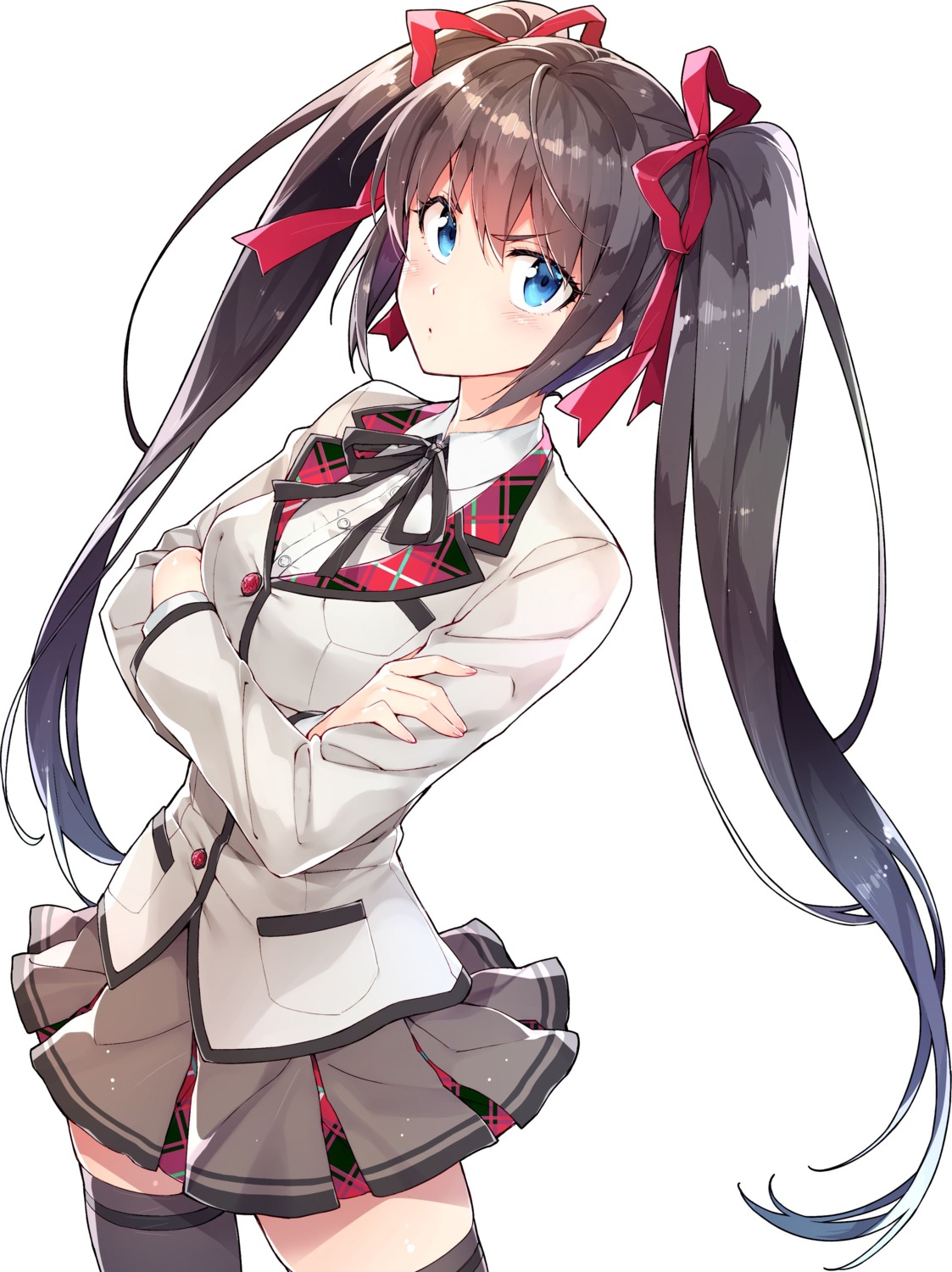 ayame_kotoko chuuko_demo_koi_ga_shitai! redrop seifuku thighhighs