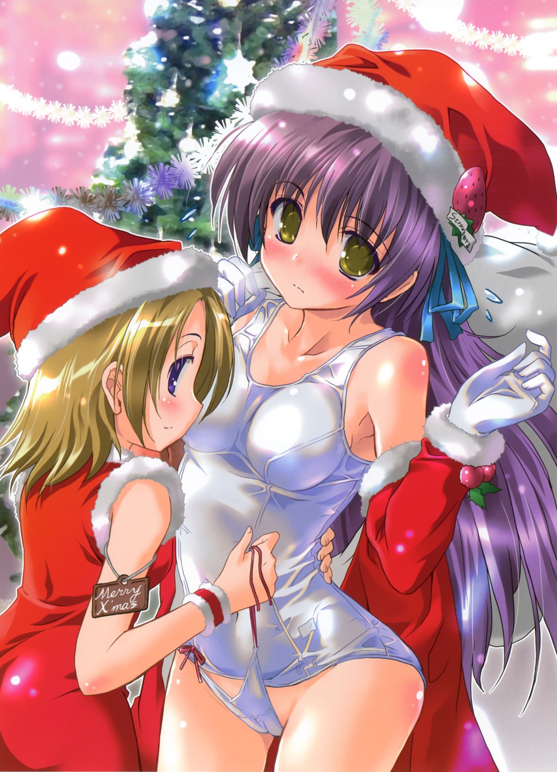 cameltoe christmas komatsu_e-ji school_swimsuit swimsuits undressing