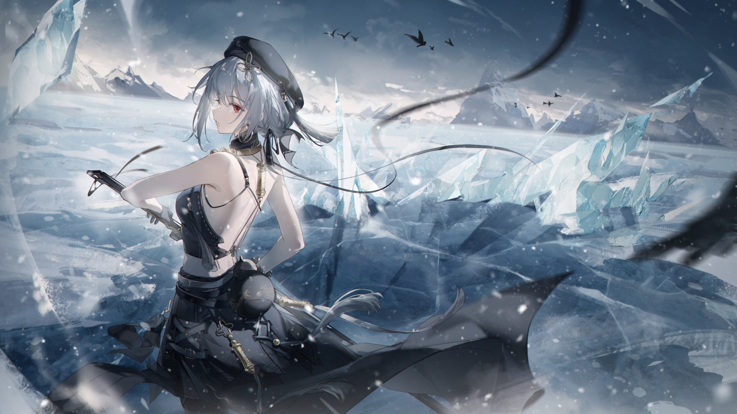 celina no_bra sanhua skirt_lift sword wuthering_waves