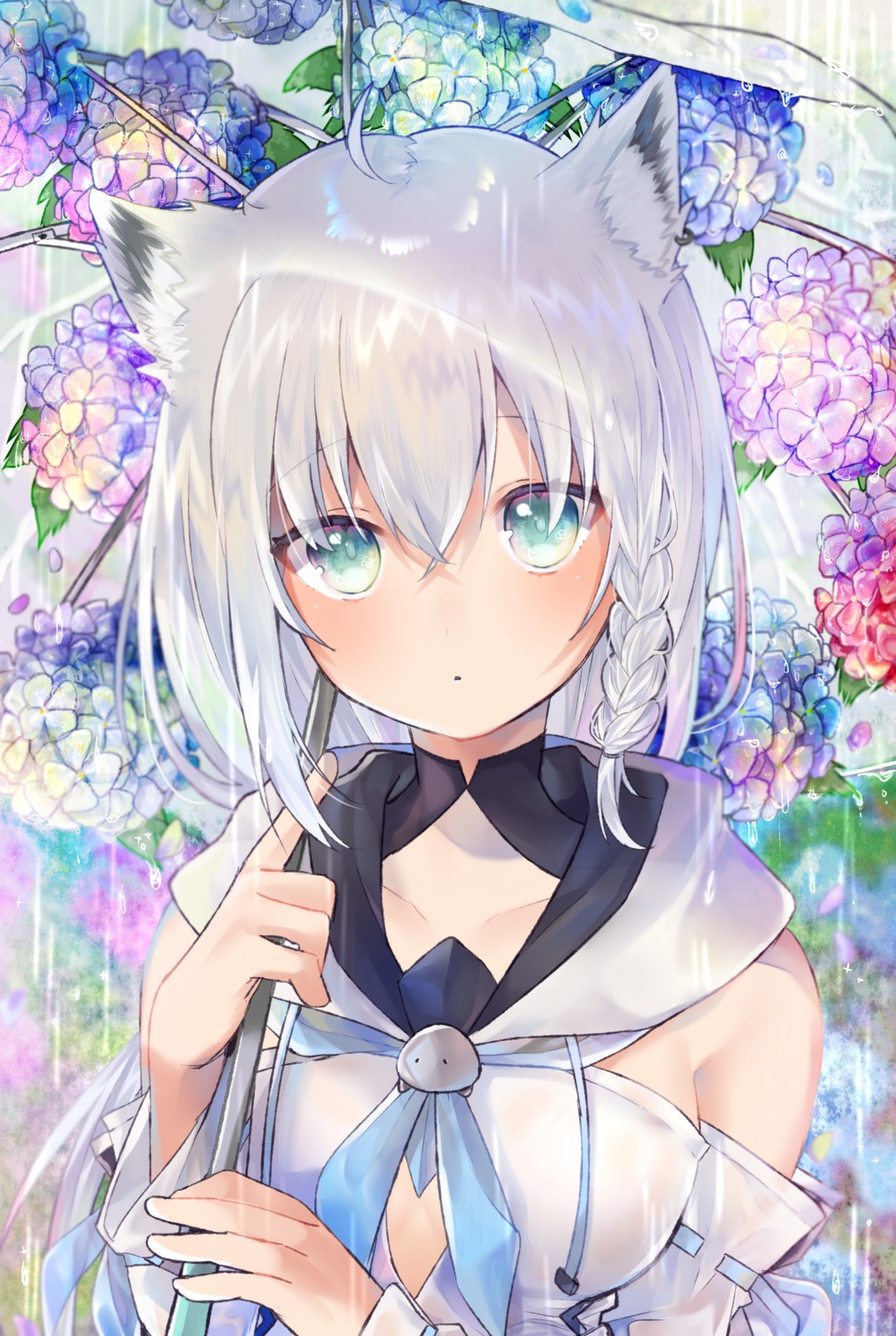 animal_ears coneco hololive hololive_gamers kitsune see_through shirakami_fubuki umbrella