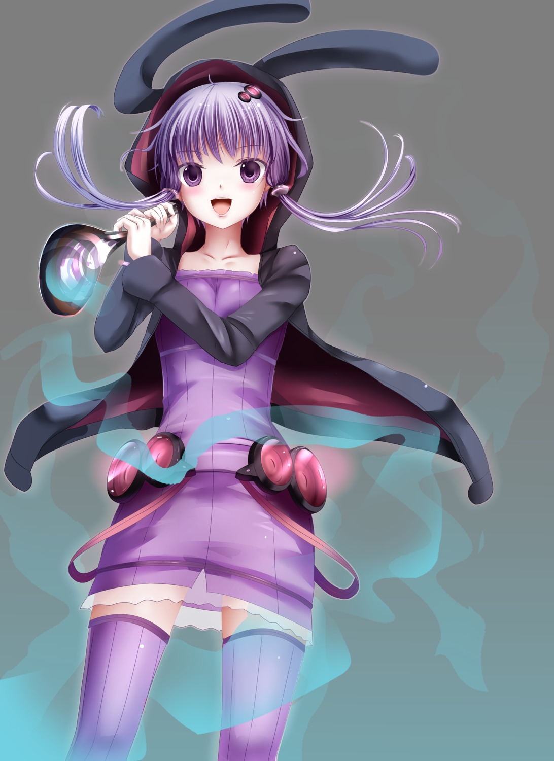 animal_ears dress kaizu_kenichi see_through thighhighs transparent_png vocaloid yuzuki_yukari