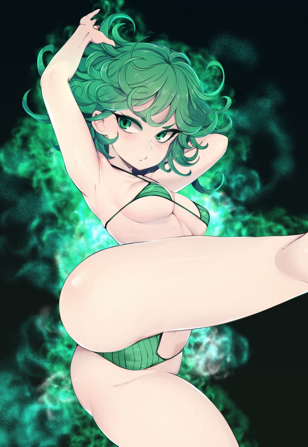 bikini cameltoe one_punch_man slugbox swimsuits tatsumaki_(one_punch_man) thong