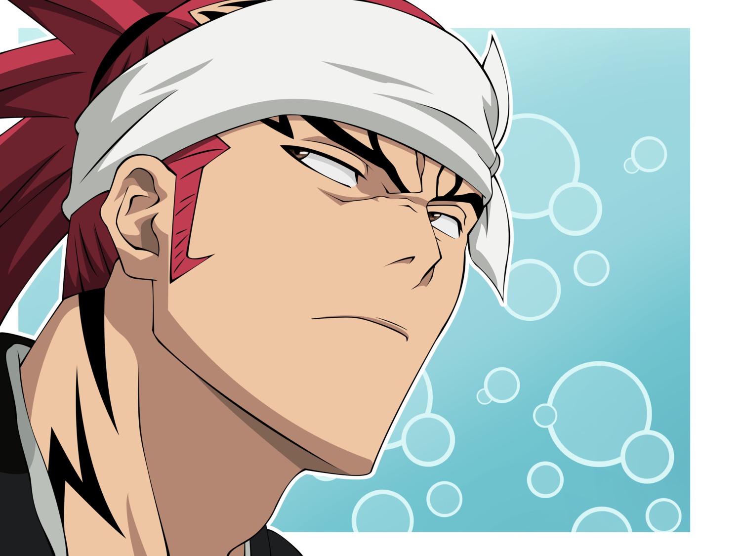 abarai_renji bleach male morrow_(pixiv) vector_trace