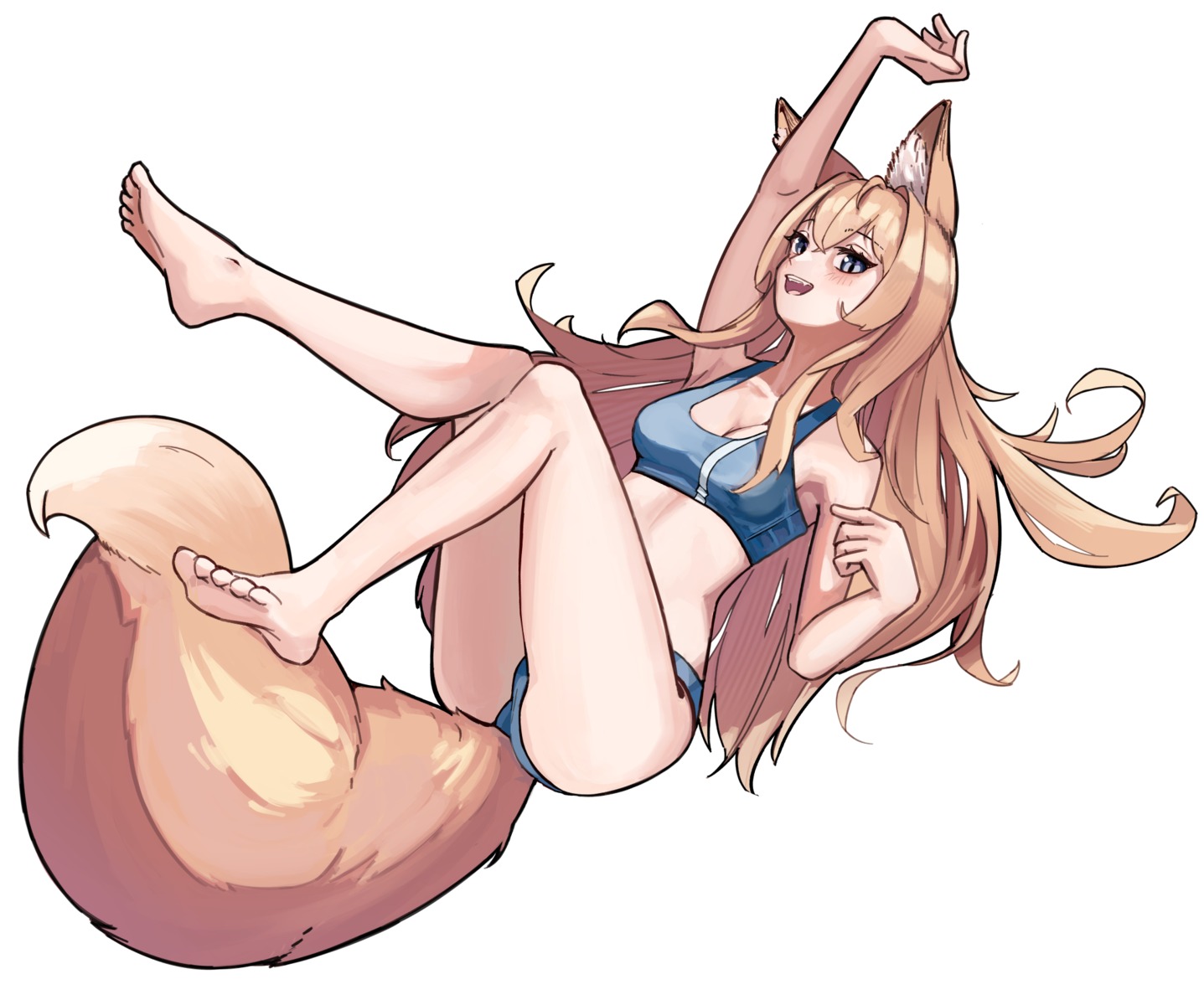 animal_ears bikini feet fosqie kitsune swimsuits tail