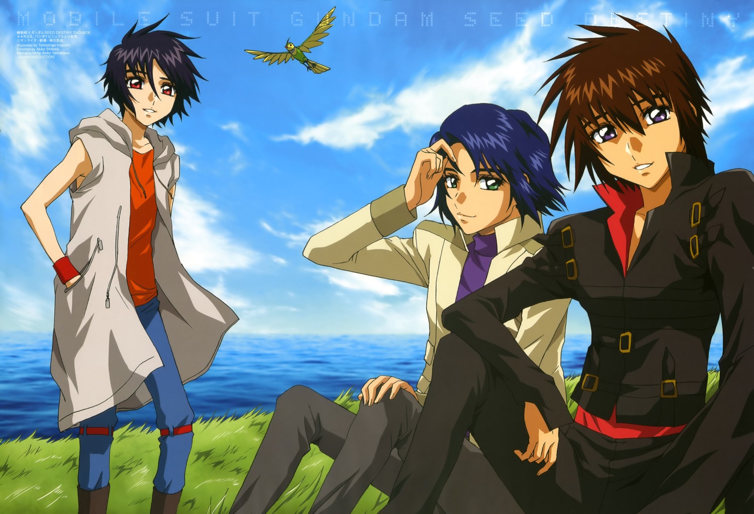 athrun_zala gundam gundam_seed gundam_seed_destiny inayoshi_tomoshige kira_yamato male shinn_asuka torii