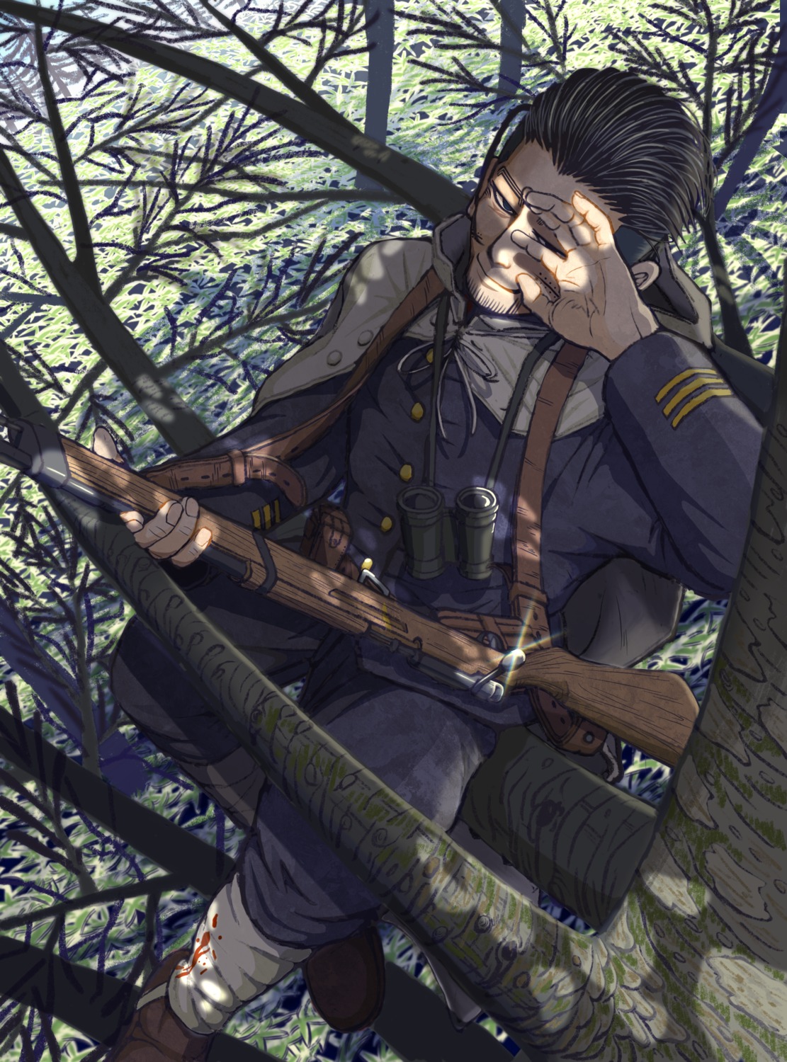 blood golden_kamuy gun kn male ogata_hyakunosuke