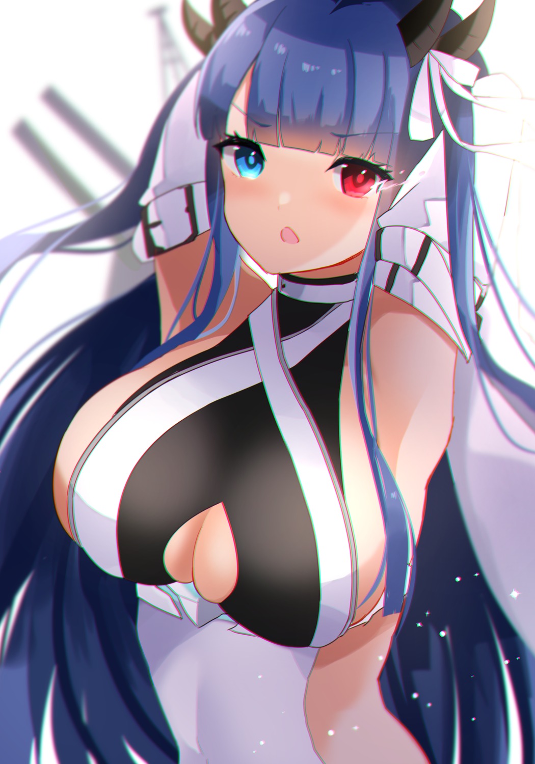 heterochromia horns no_bra yamaha_tsui