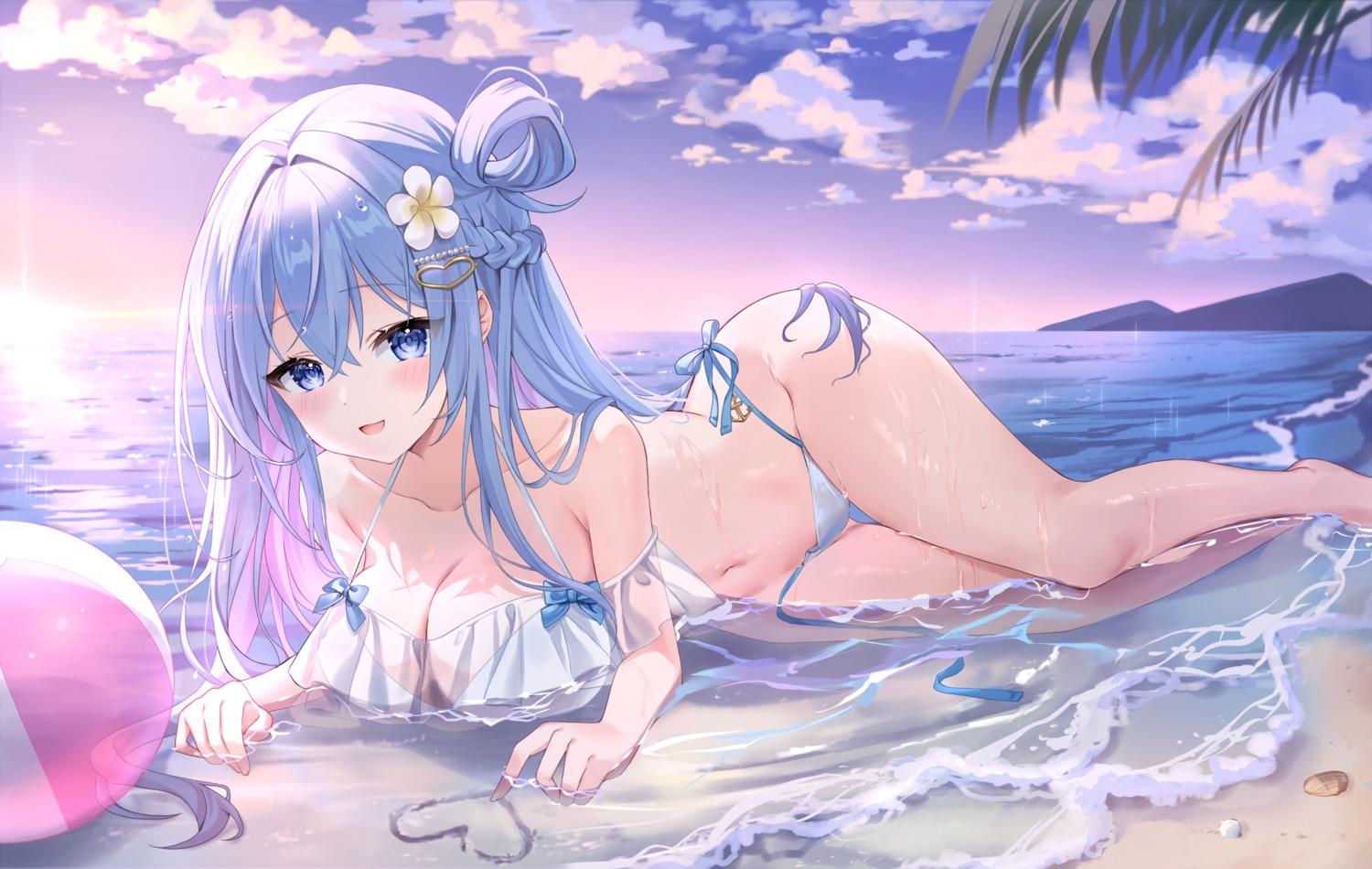 bikini mayo_(miyusa) see_through swimsuits wet yuksi_(yuksi)