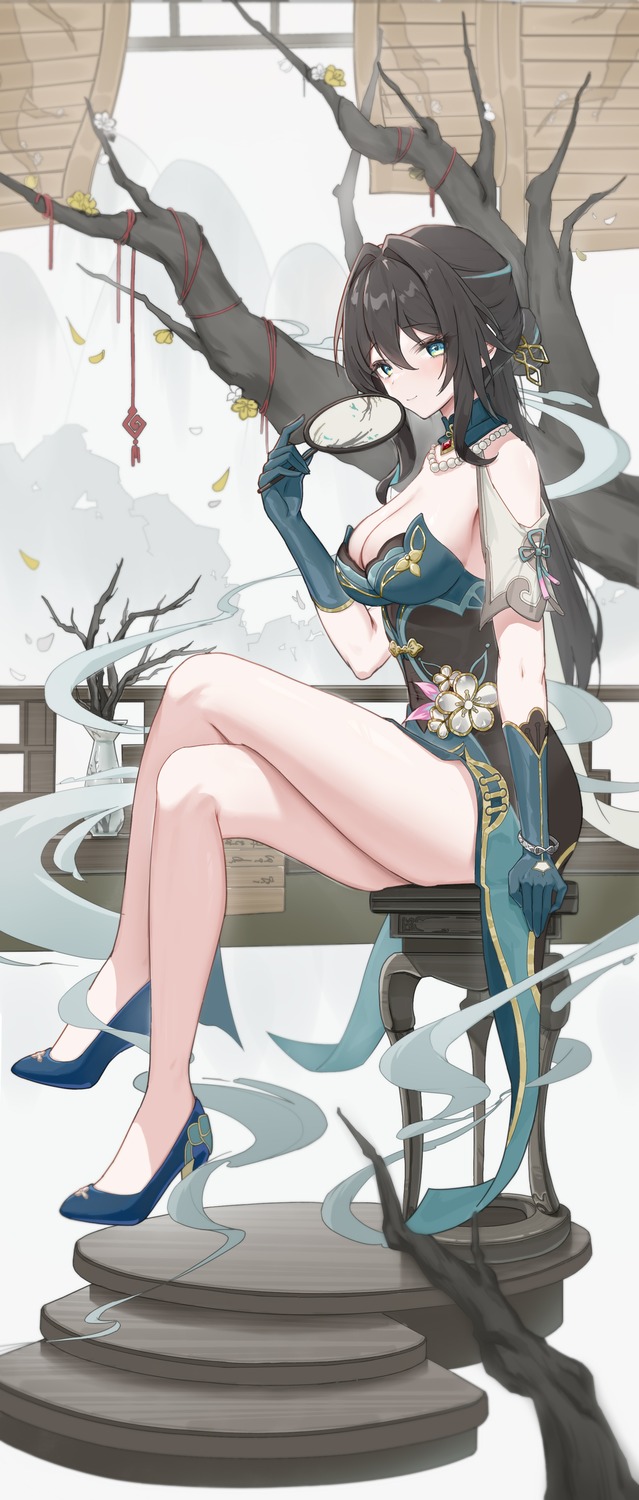 asian_clothes honkai:_star_rail ningri_(lianyungangwyz) no_bra ruan_mei