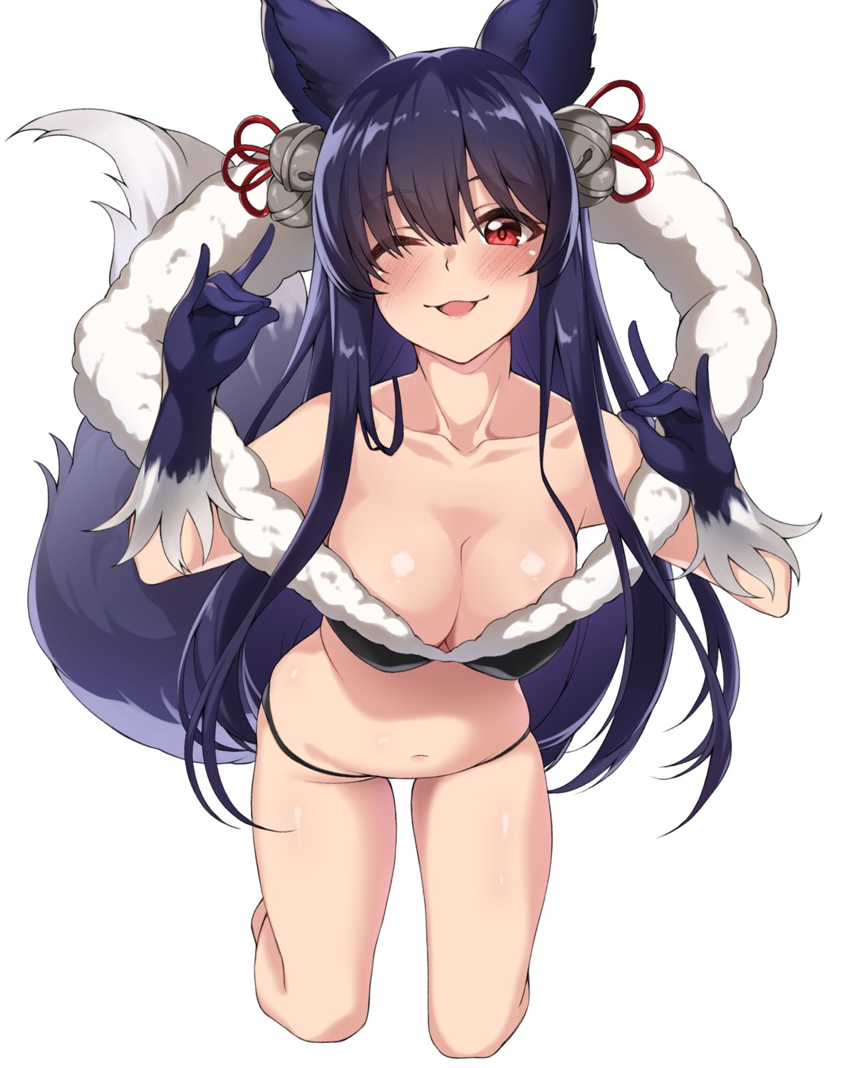 animal_ears bikini granblue_fantasy kitsune moo_(umineko) swimsuits tail yuel_(granblue_fantasy)