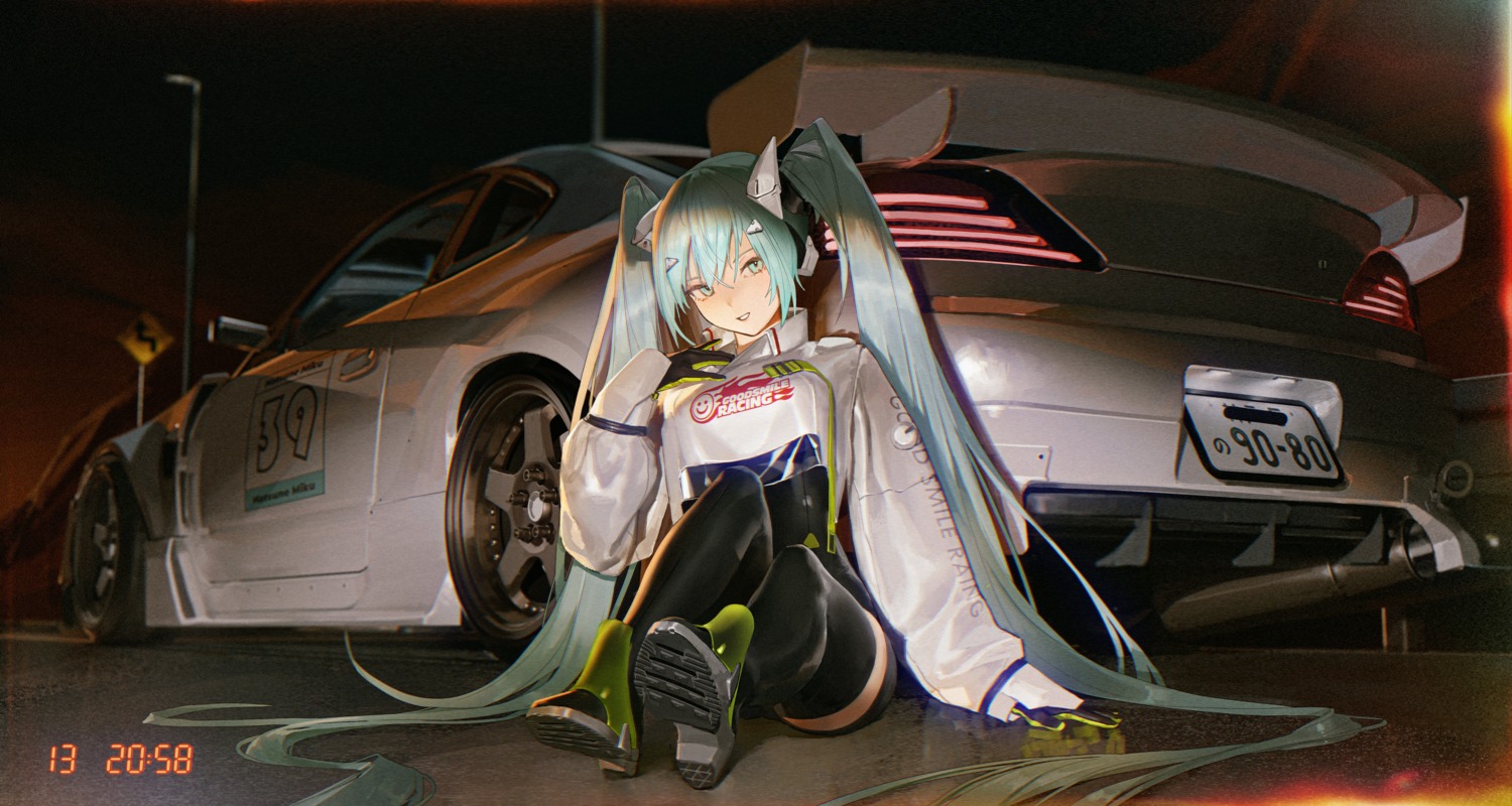 bodysuit goodsmile_racing hatsune_miku racing_miku tagme thighhighs vocaloid