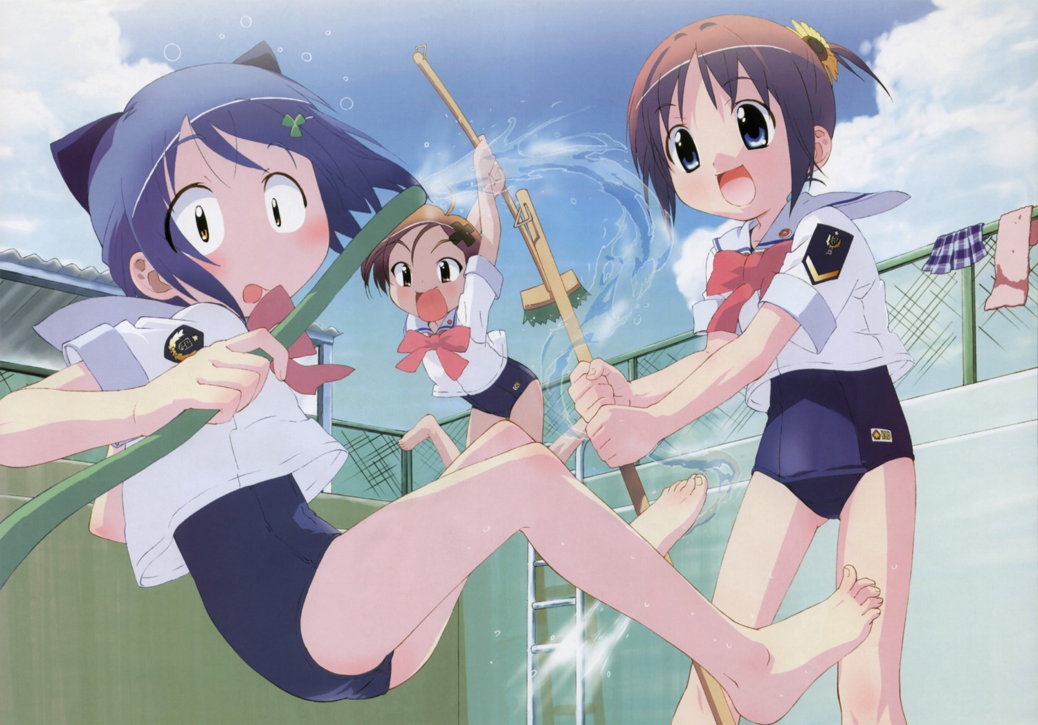 amamiya_manami gakuen_utopia_manabi_straight inamori_mika school_swimsuit swimsuits uehara_mutsuki