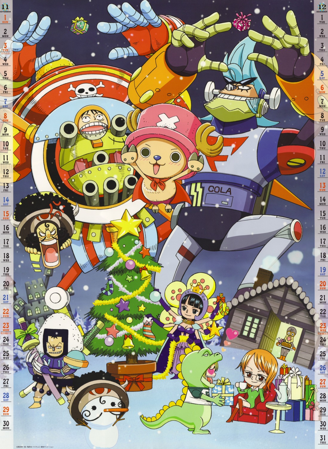 calendar franky monkey_d_luffy nami nico_robin one_piece roronoa_zoro tony_tony_chopper usopp vinsmoke_sanji