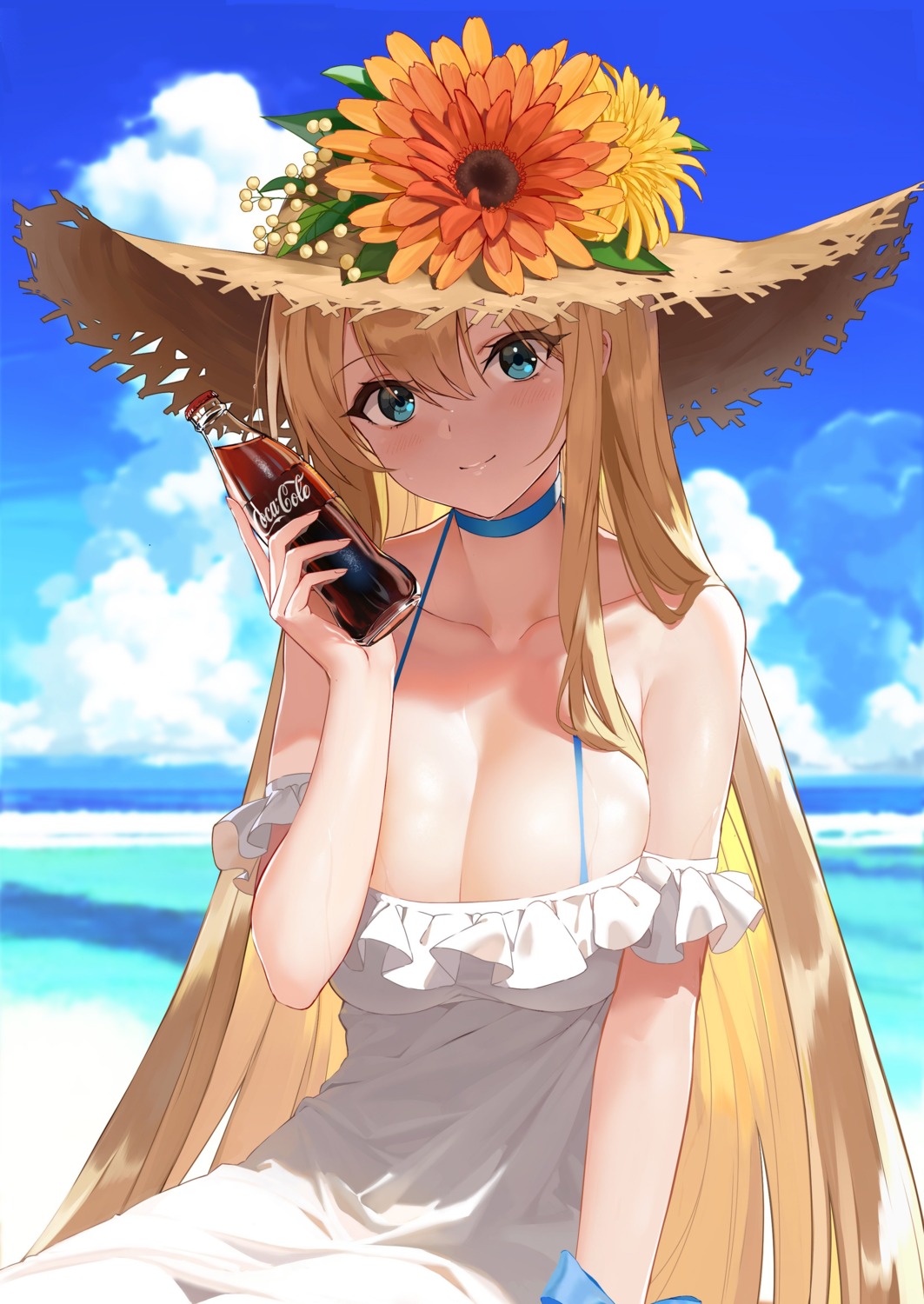 bikini_top cleavage dress summer_dress swimsuits yunsang