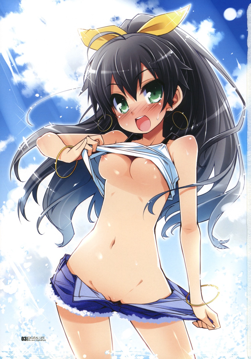 digital_flyer ganaha_hibiki haga_yui life nipples nopan pussy shirt_lift the_idolm@ster uncensored underboob