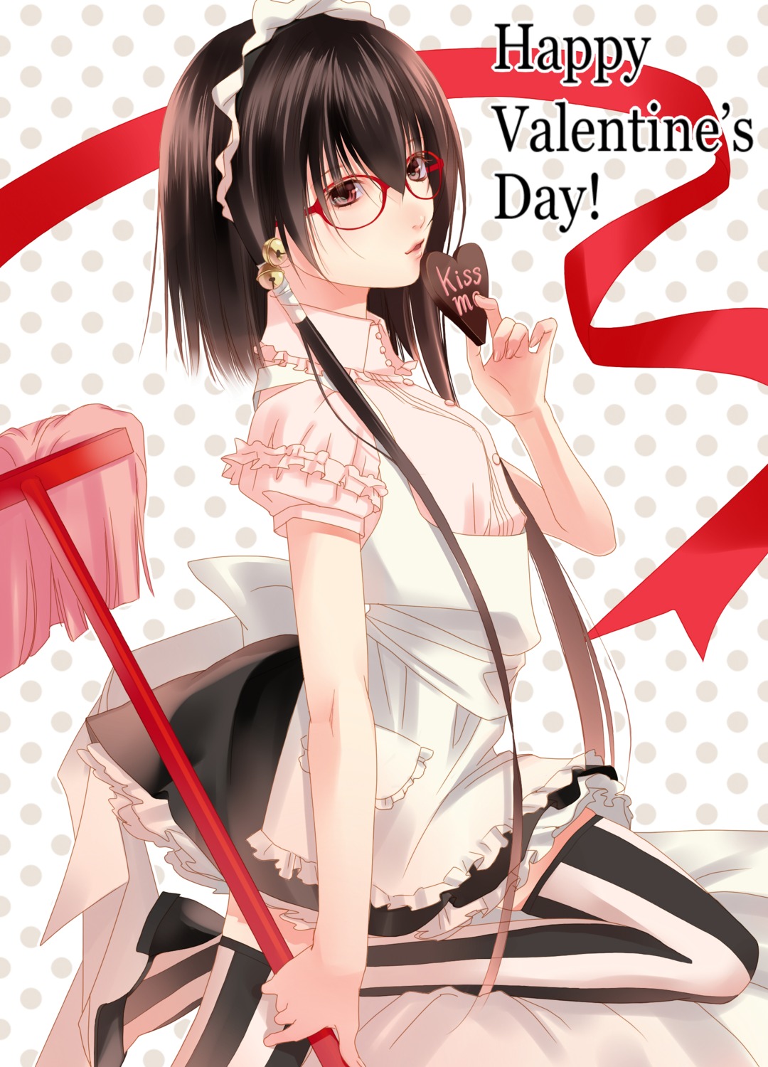 fuuchouin_kazuki get_backers male megane papillon10 thighhighs trap valentine