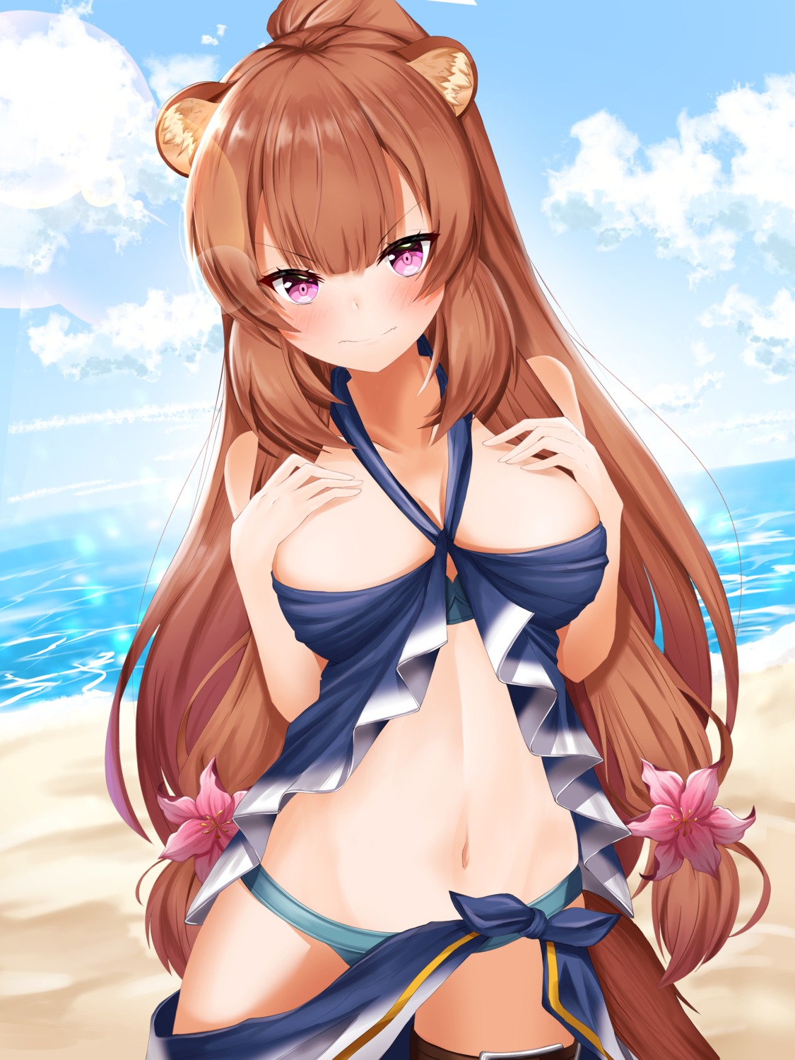 animal_ears bikini garter lancheu raphtalia swimsuits tail tate_no_yuusha_no_nariagari