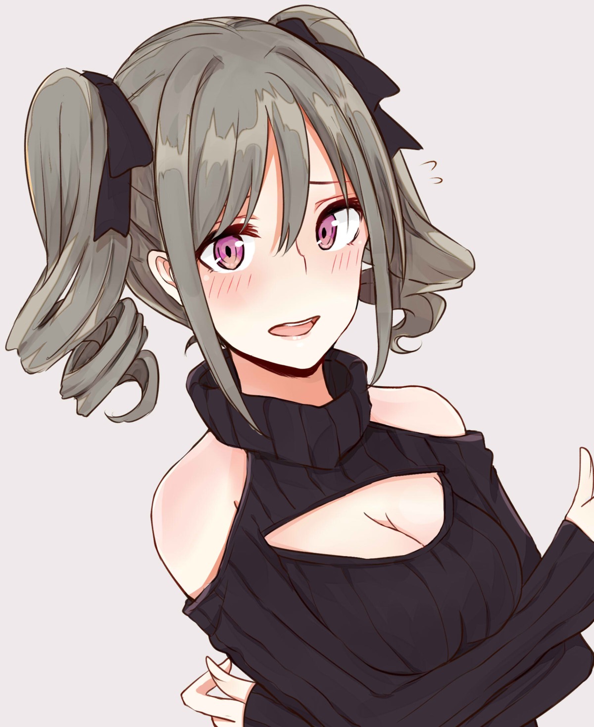 breast_hold cleavage kanzaki_ranko sagusa sweater the_idolm@ster the_idolm@ster_cinderella_girls