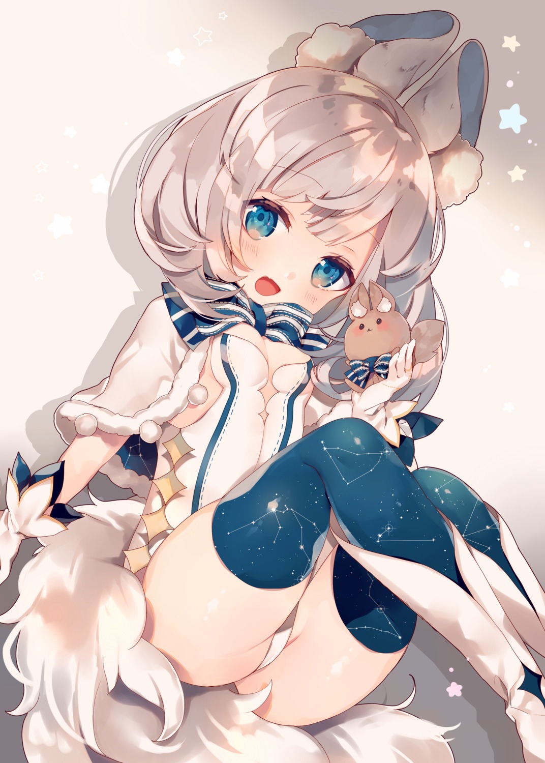 ana animal_ears cleavage leotard no_bra tail thighhighs