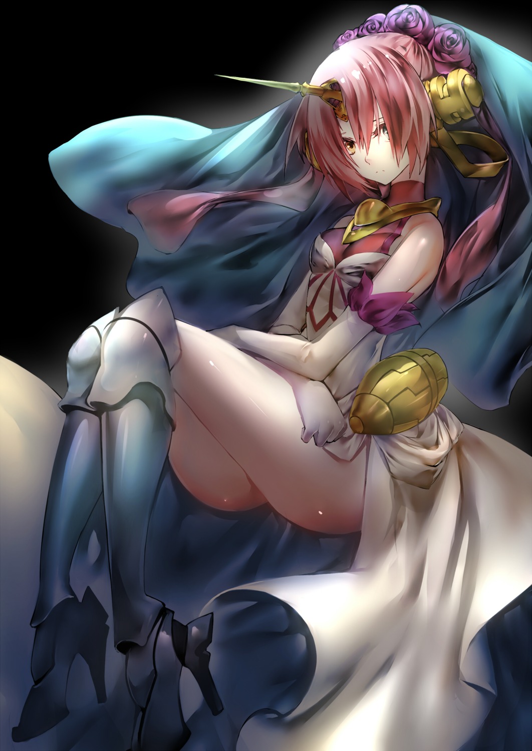 dress fate/apocrypha fate/grand_order fate/stay_night frankenstein's_monster_(fate) heels heterochromia horns rahato